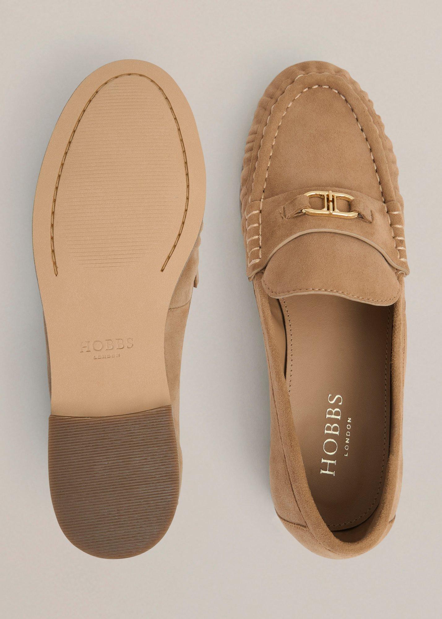 Alana Suede Loafers, Light Tan, hi-res