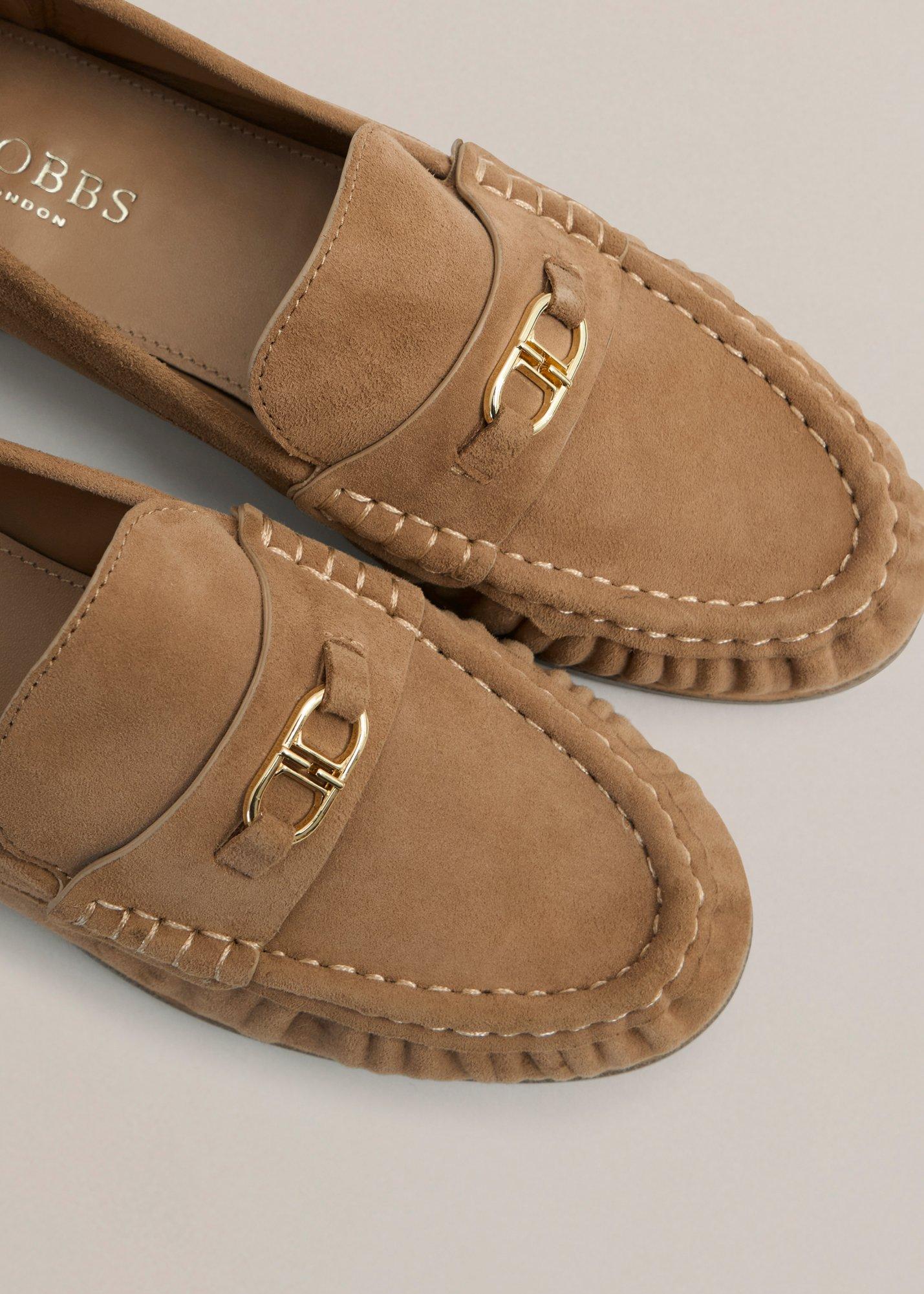 Alana Suede Loafers, Light Tan, hi-res