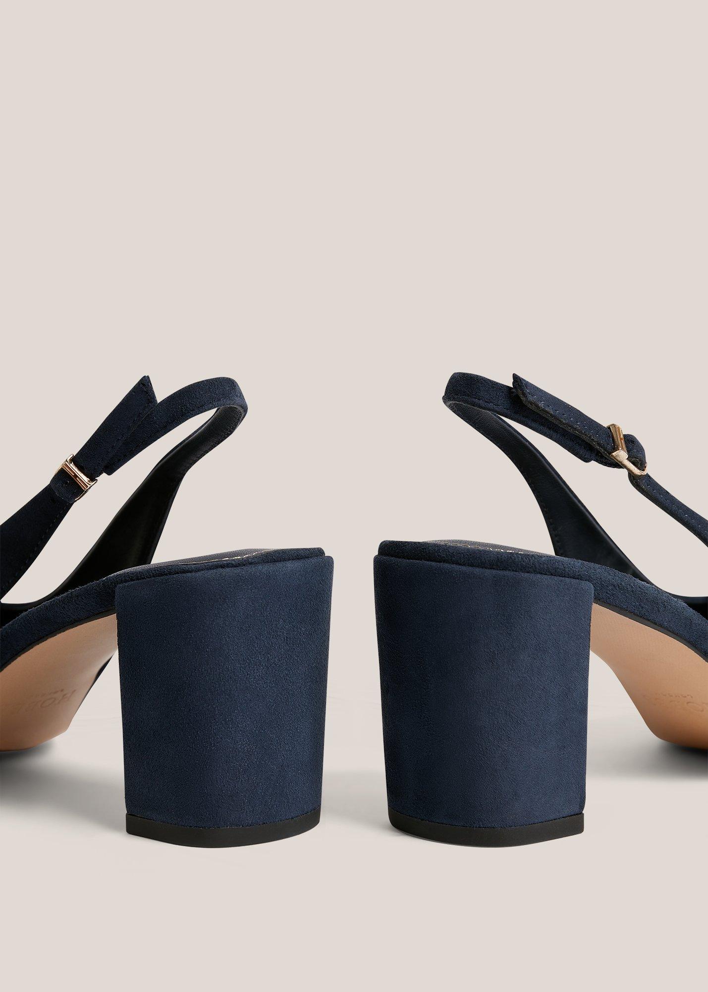 Jaida Suede Slingbacks, Hobbs Navy, hi-res