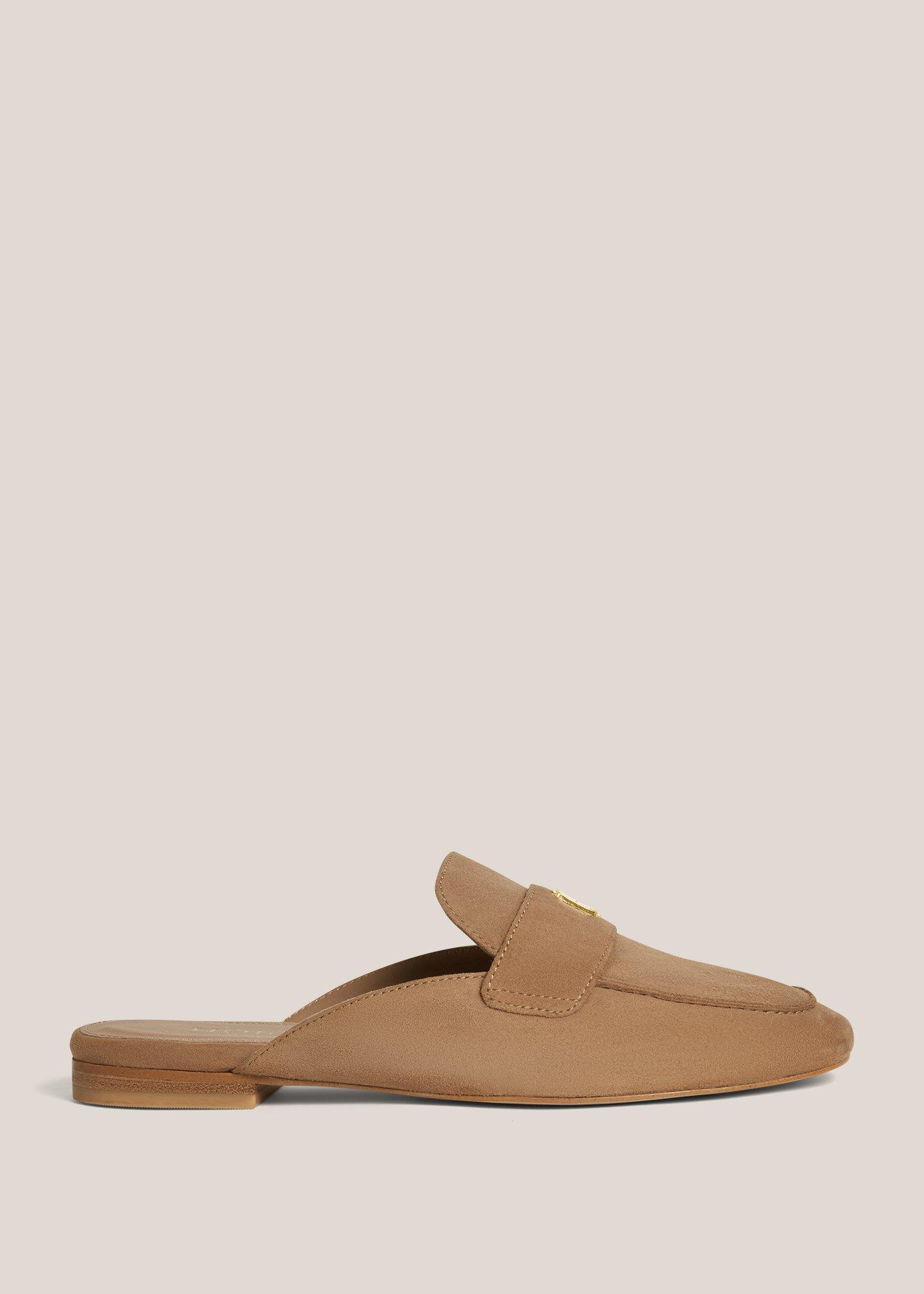 Lola Suede Backless Loafers