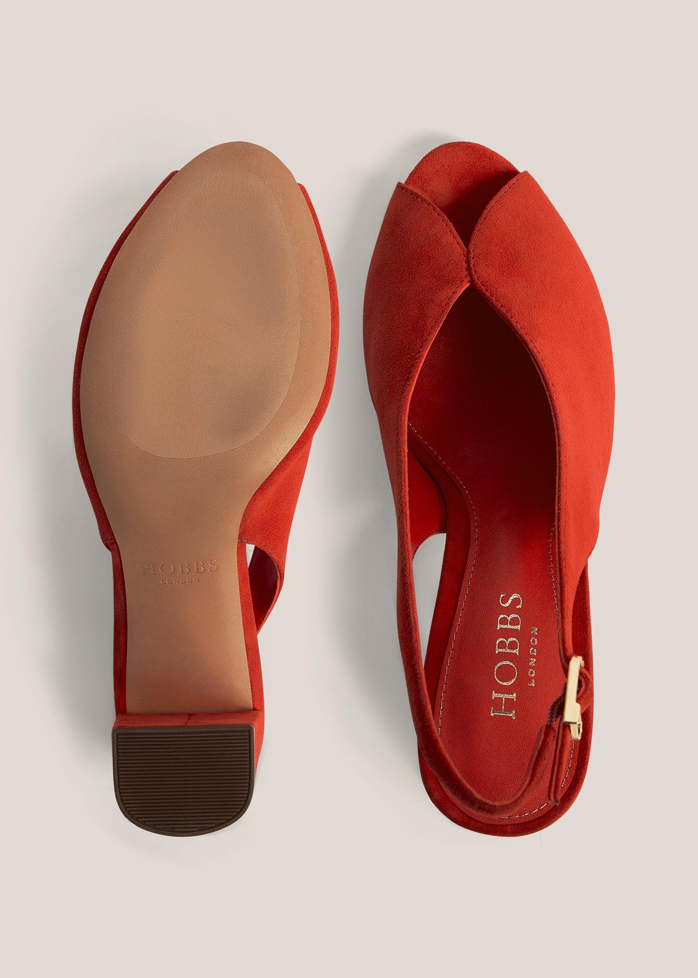 Carla Suede Sandals, Calendula Red, hi-res
