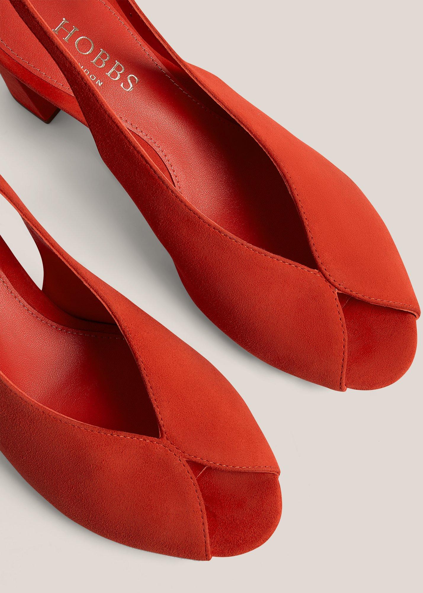 Carla Suede Sandals, Calendula Red, hi-res