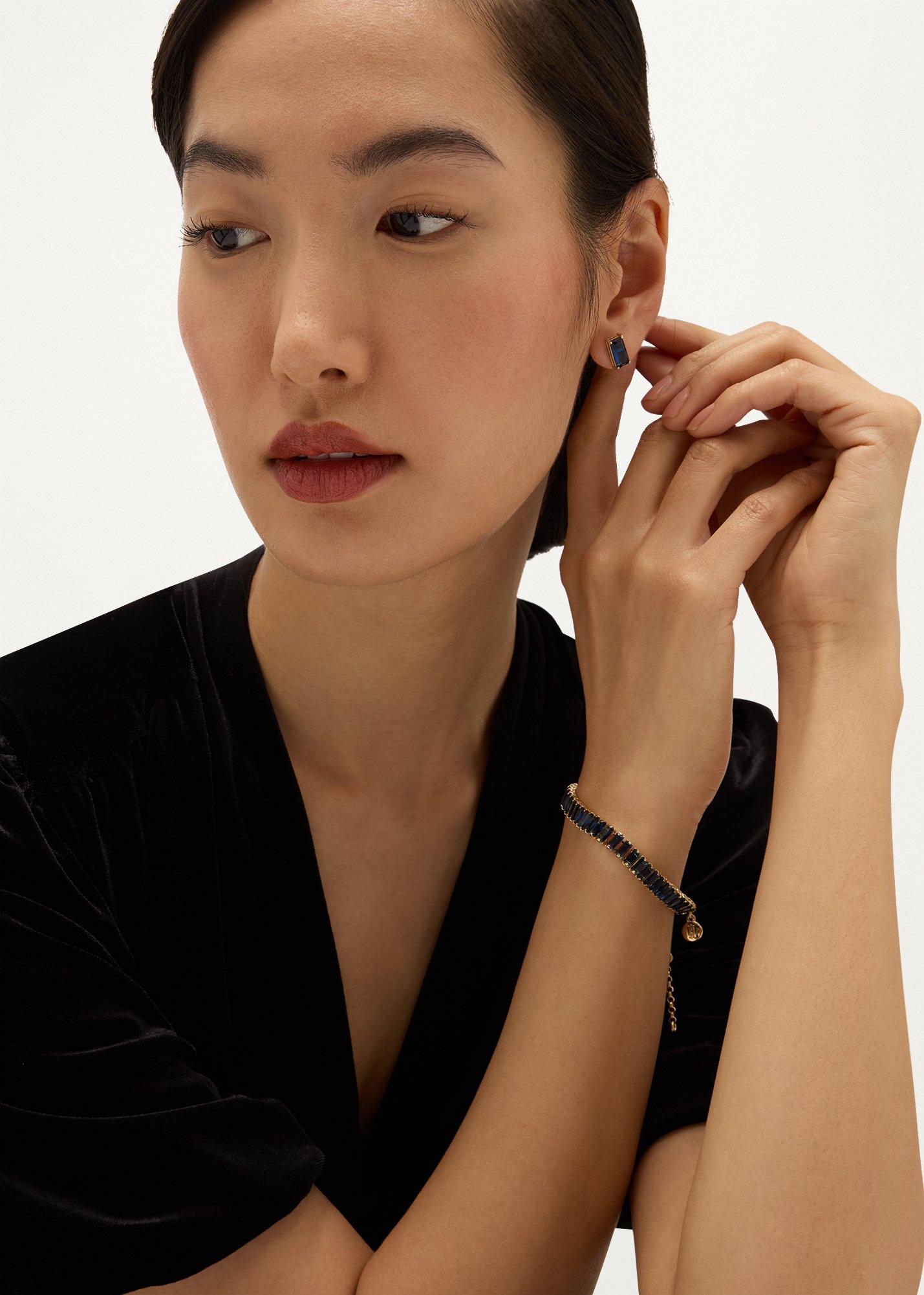 Enid Bracelet, Navy Gold, hi-res
