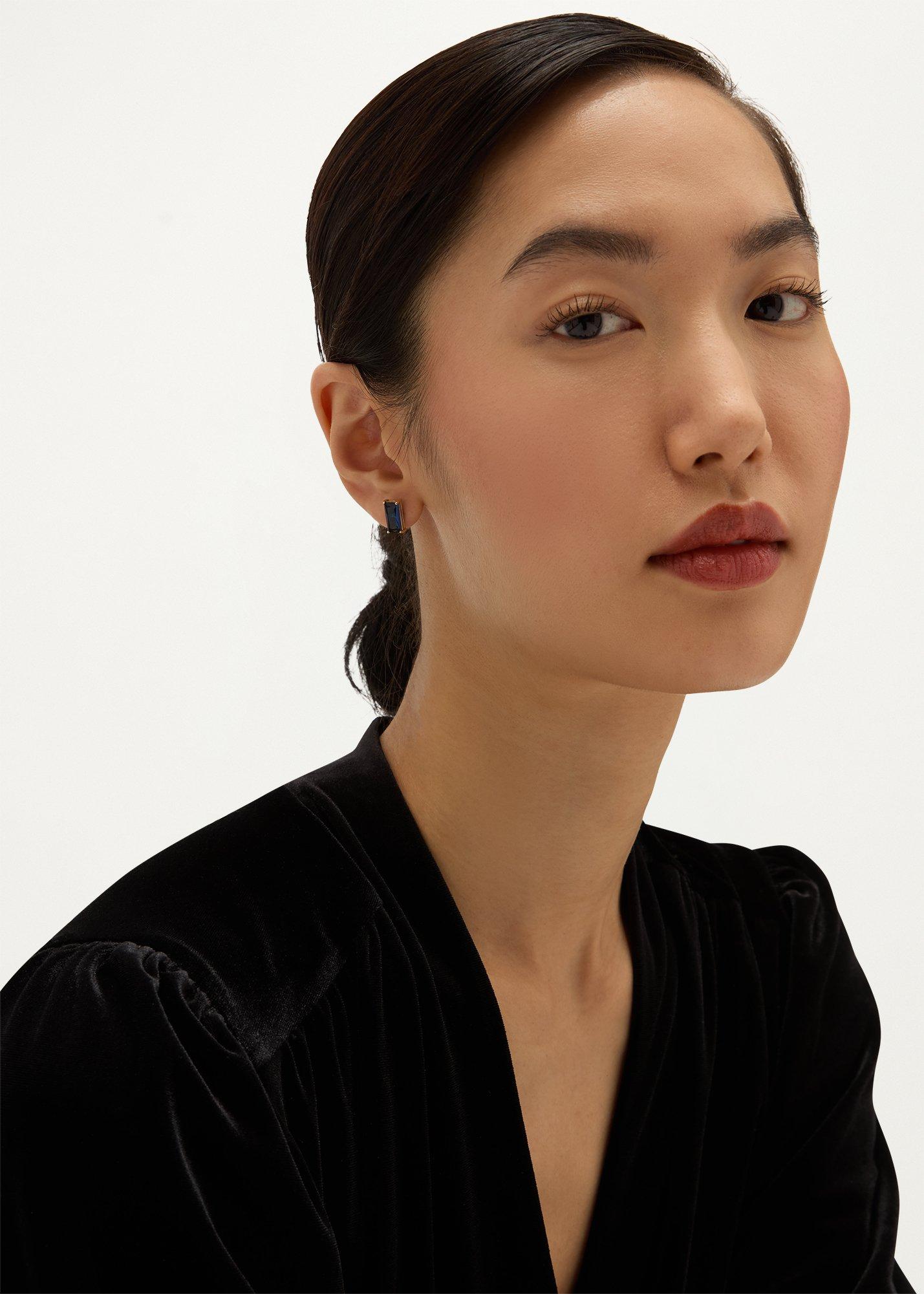 Enid Earring, Navy Gold, hi-res