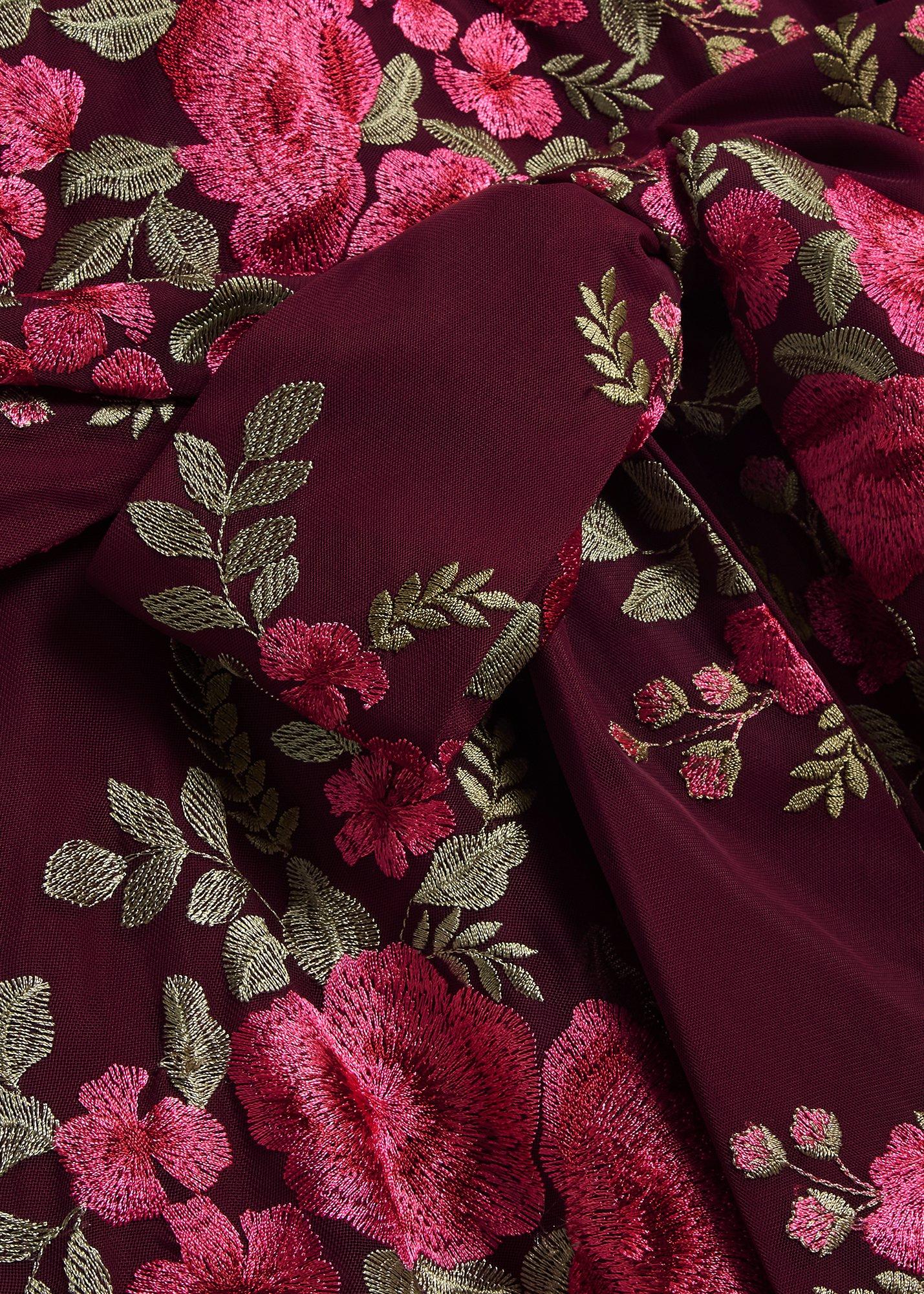 Ira Embroidered Dress, Plum Multi, hi-res