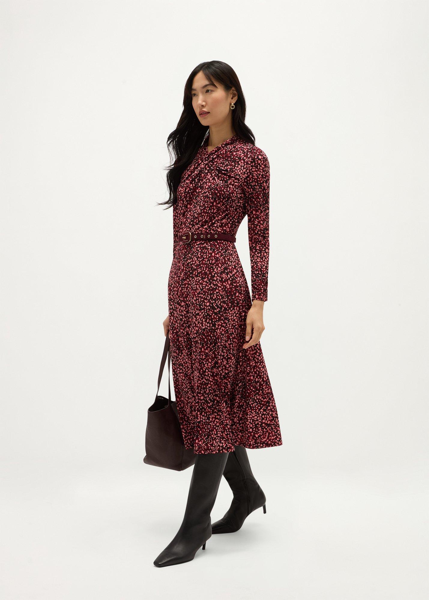 Aliza Jersey Dress, Pink Multi, hi-res