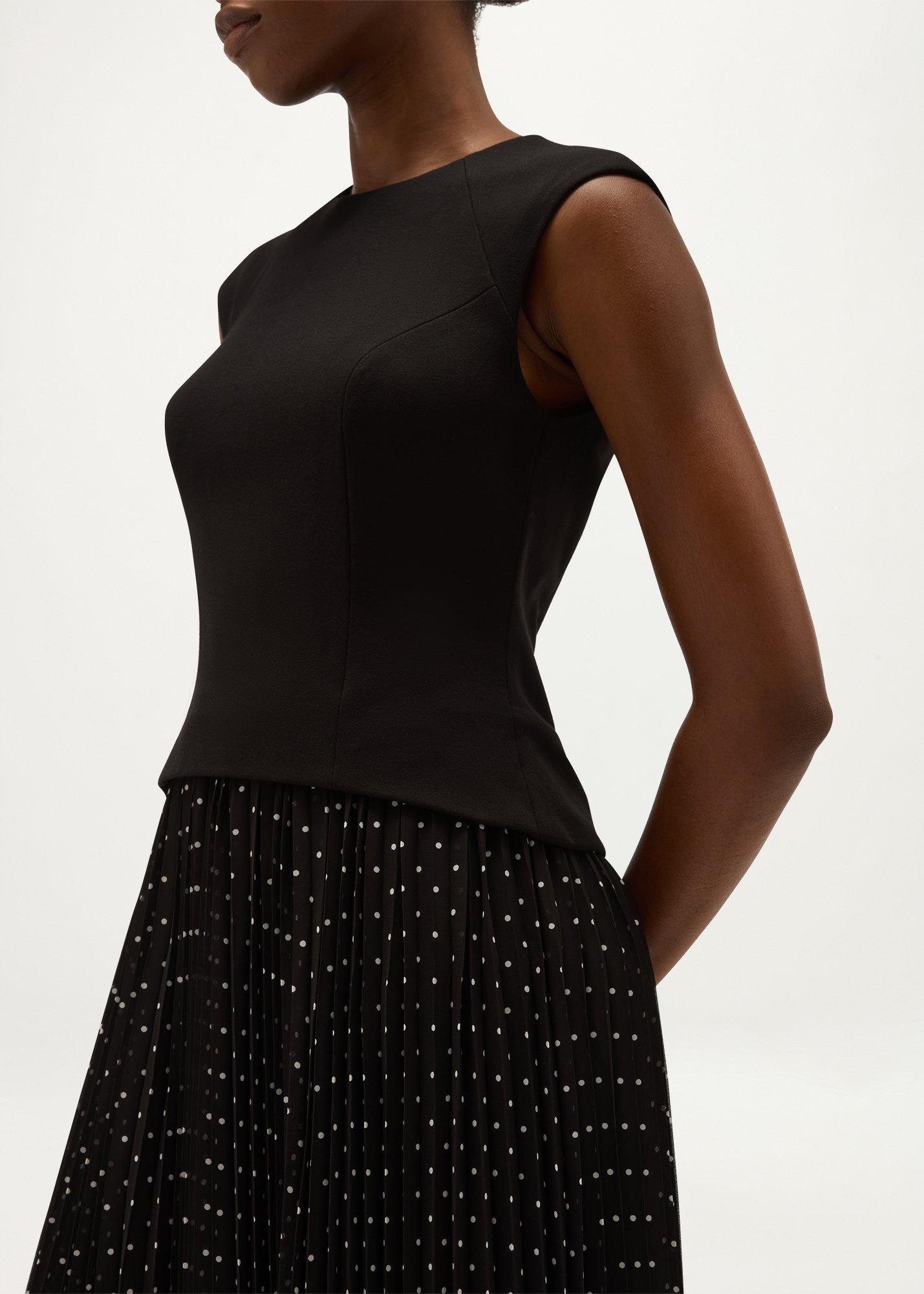 Arnelle Dress, Black Ivory, hi-res