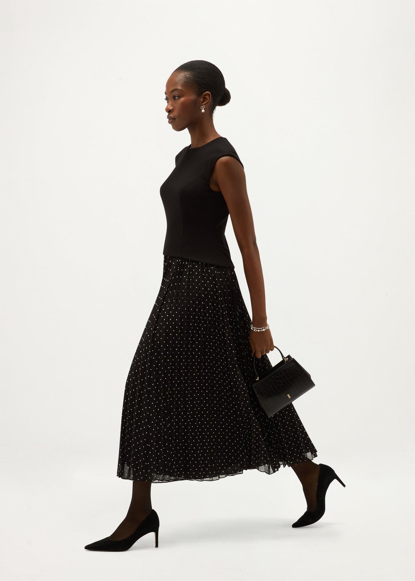 Arnelle Dress, Black Ivory, hi-res