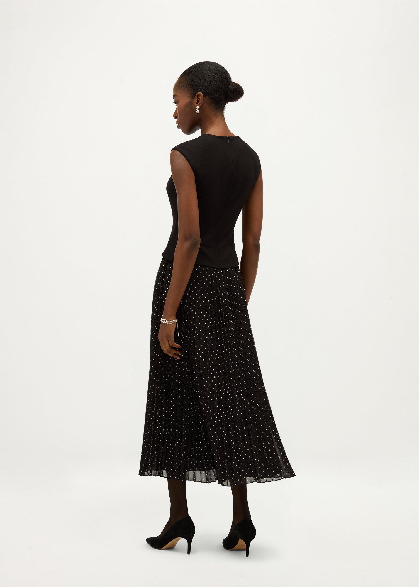 Petite Arnelle Dress, Black Ivory, hi-res
