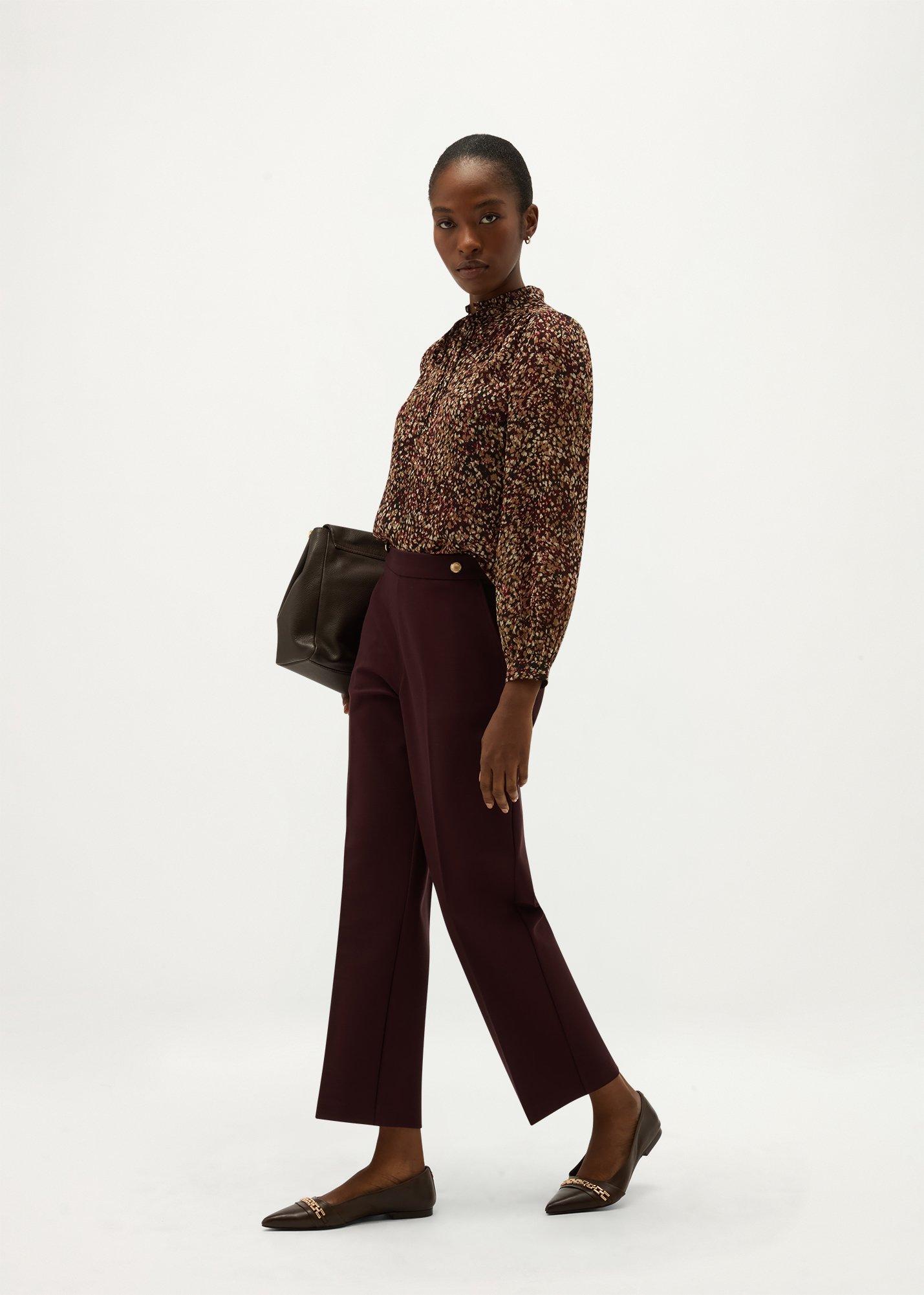 Ember Straight Leg Trousers, Dark Mulberry, hi-res