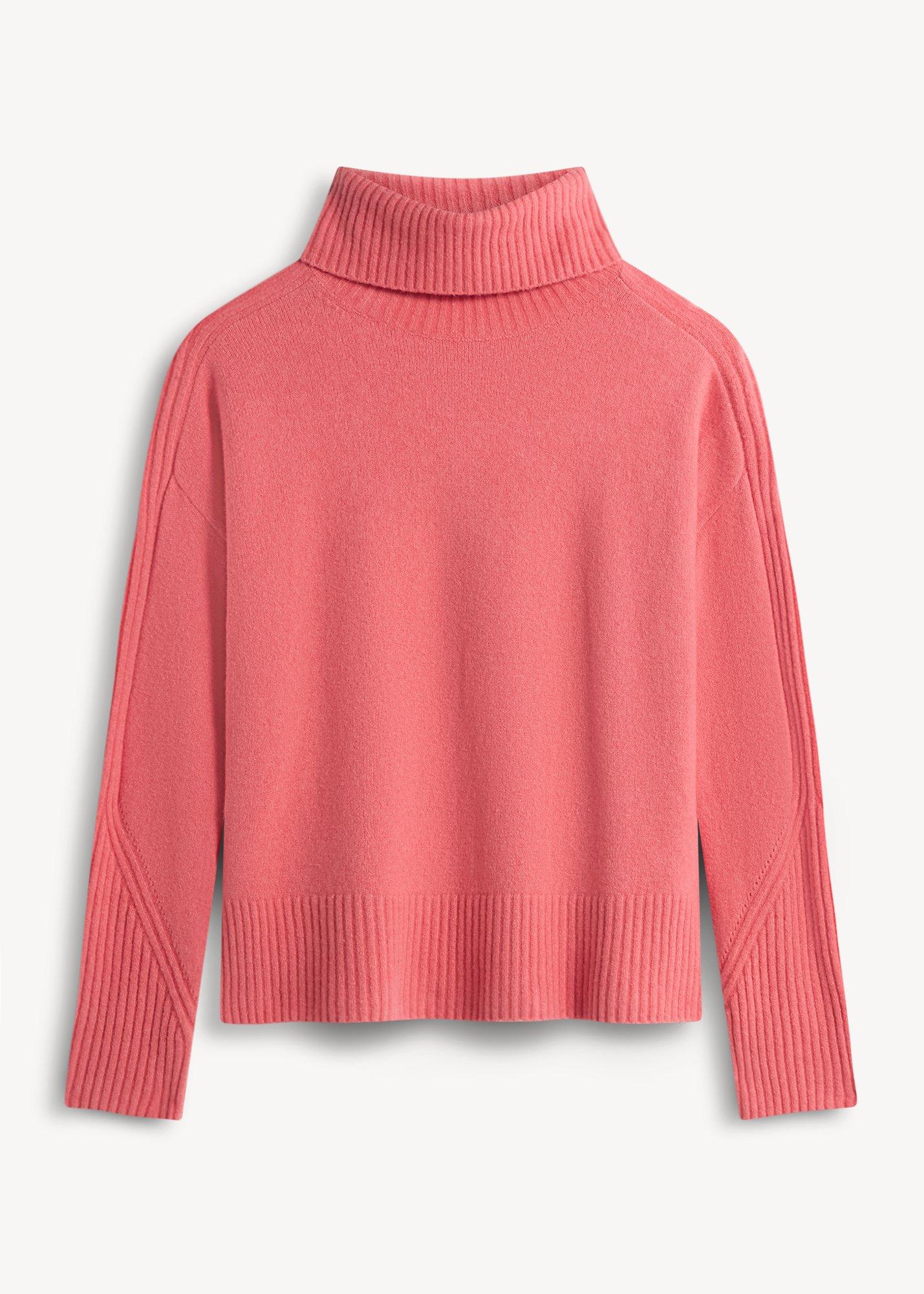 Amber Rollneck Jumper, Rouge Pink, hi-res
