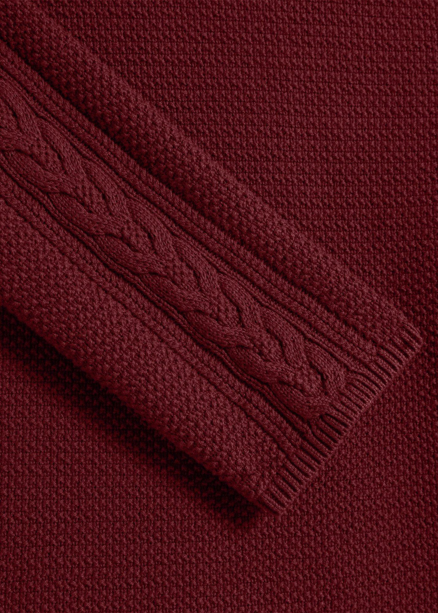Camilla Cotton Jumper, Mulberry Red, hi-res