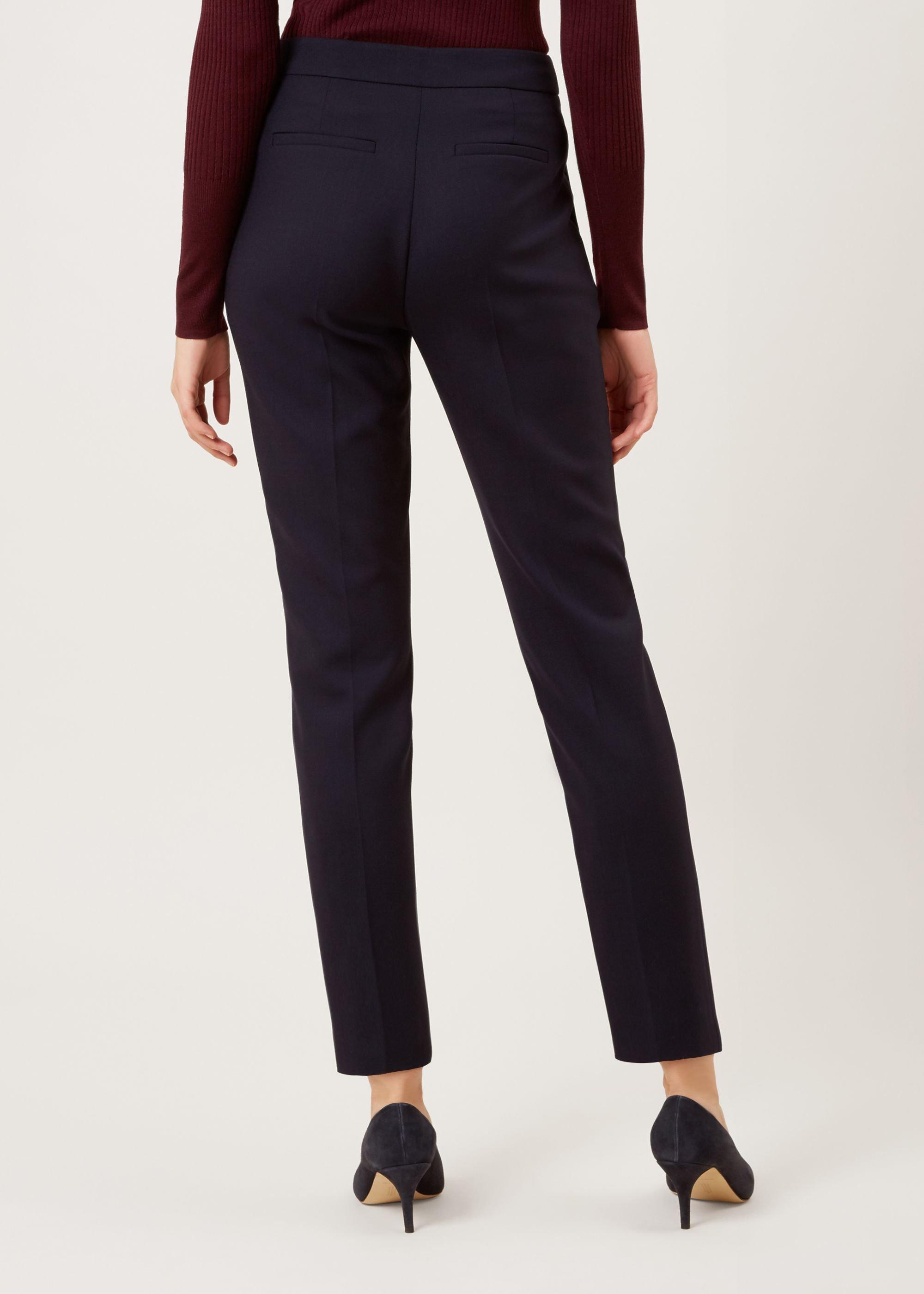 Gael Wool Blend trousers, Navy, hi-res