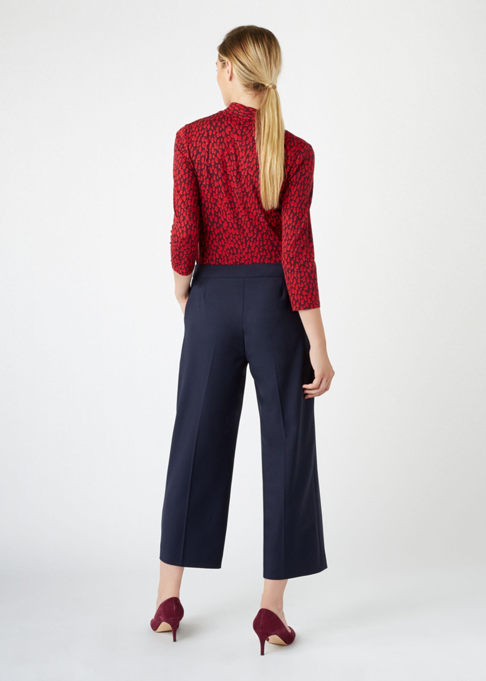 Aimee Printed Top, Pink Burgundy, hi-res