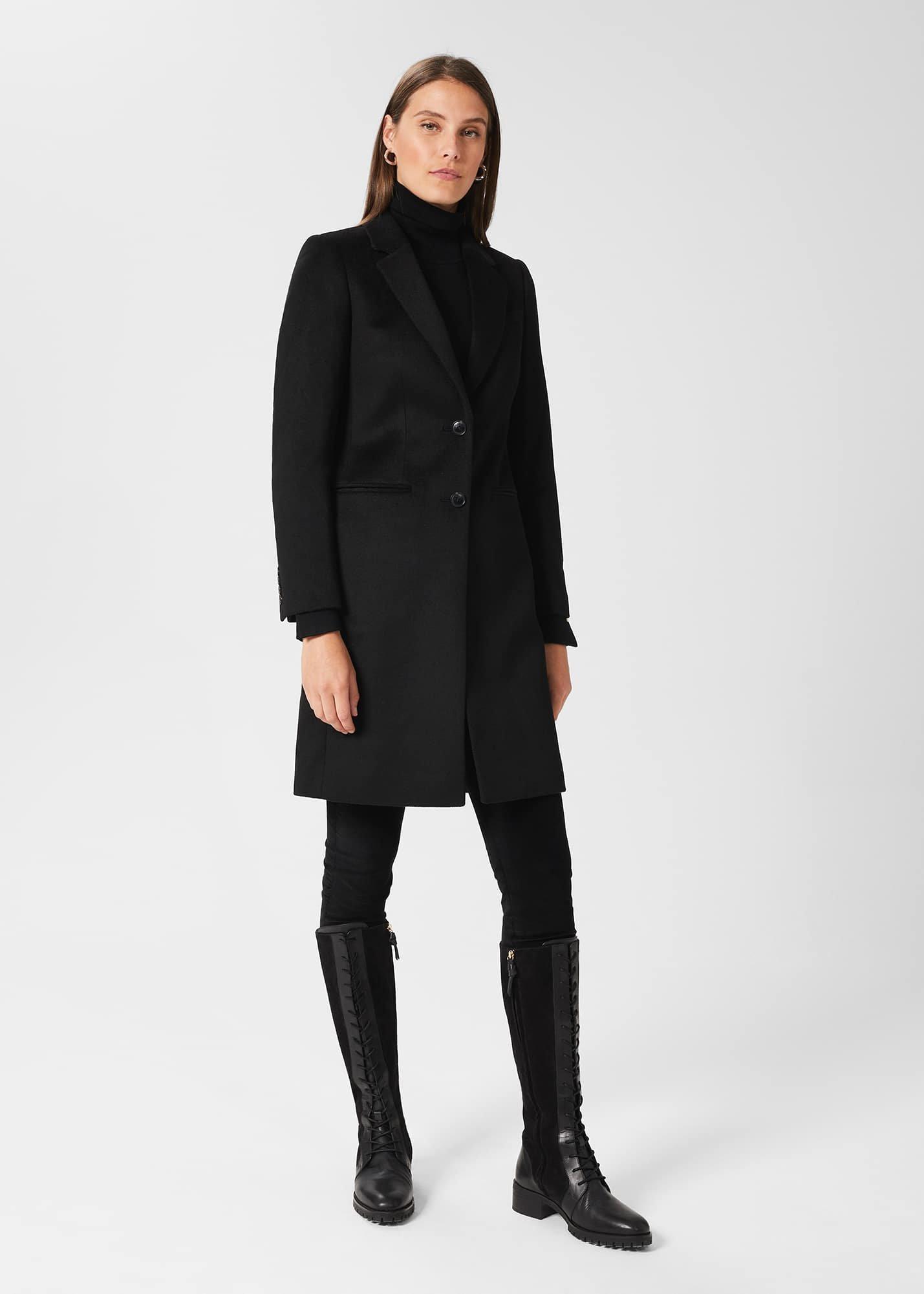 Tilda Wool Coat, Black, hi-res