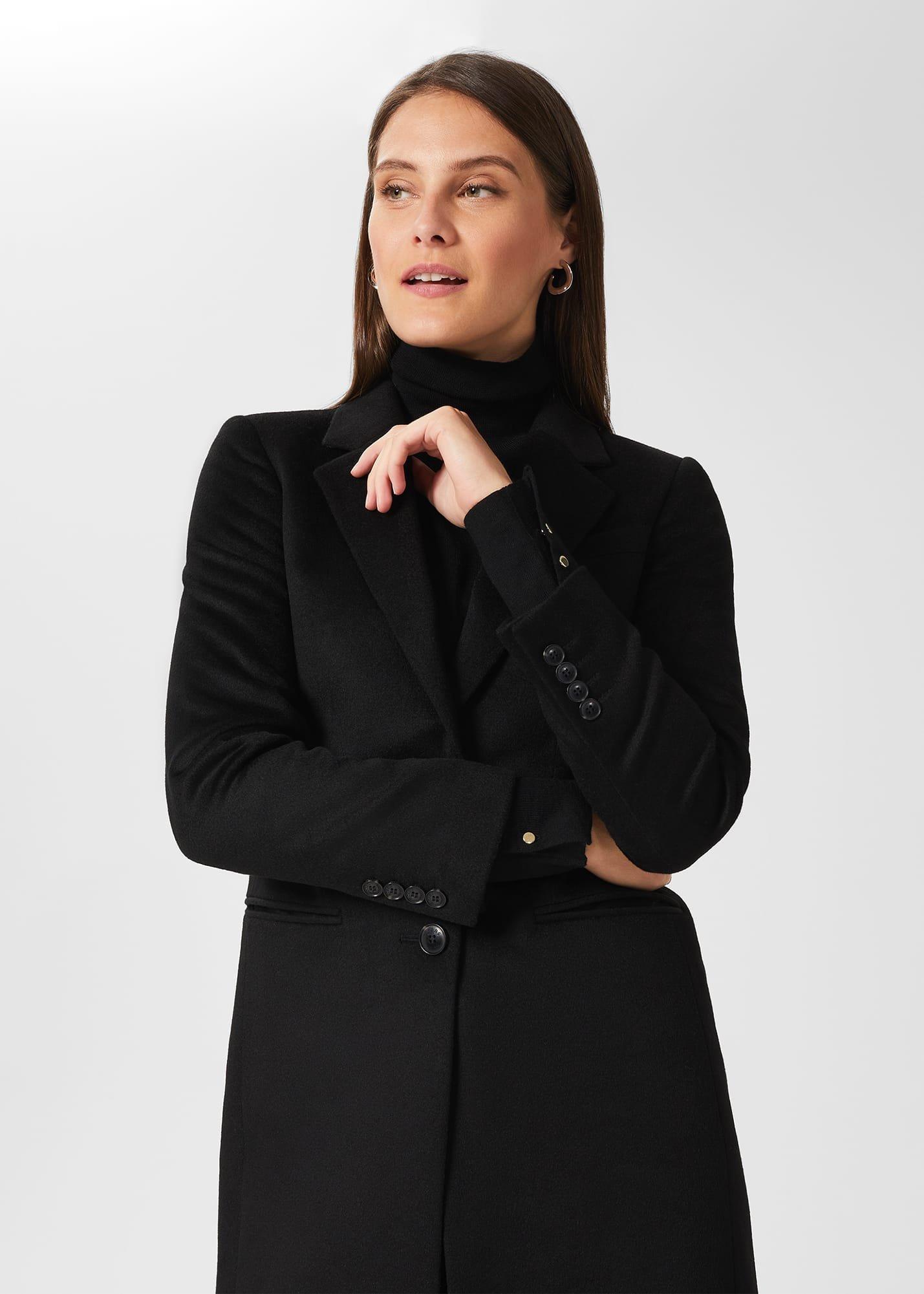 Tilda Wool Coat, Black, hi-res