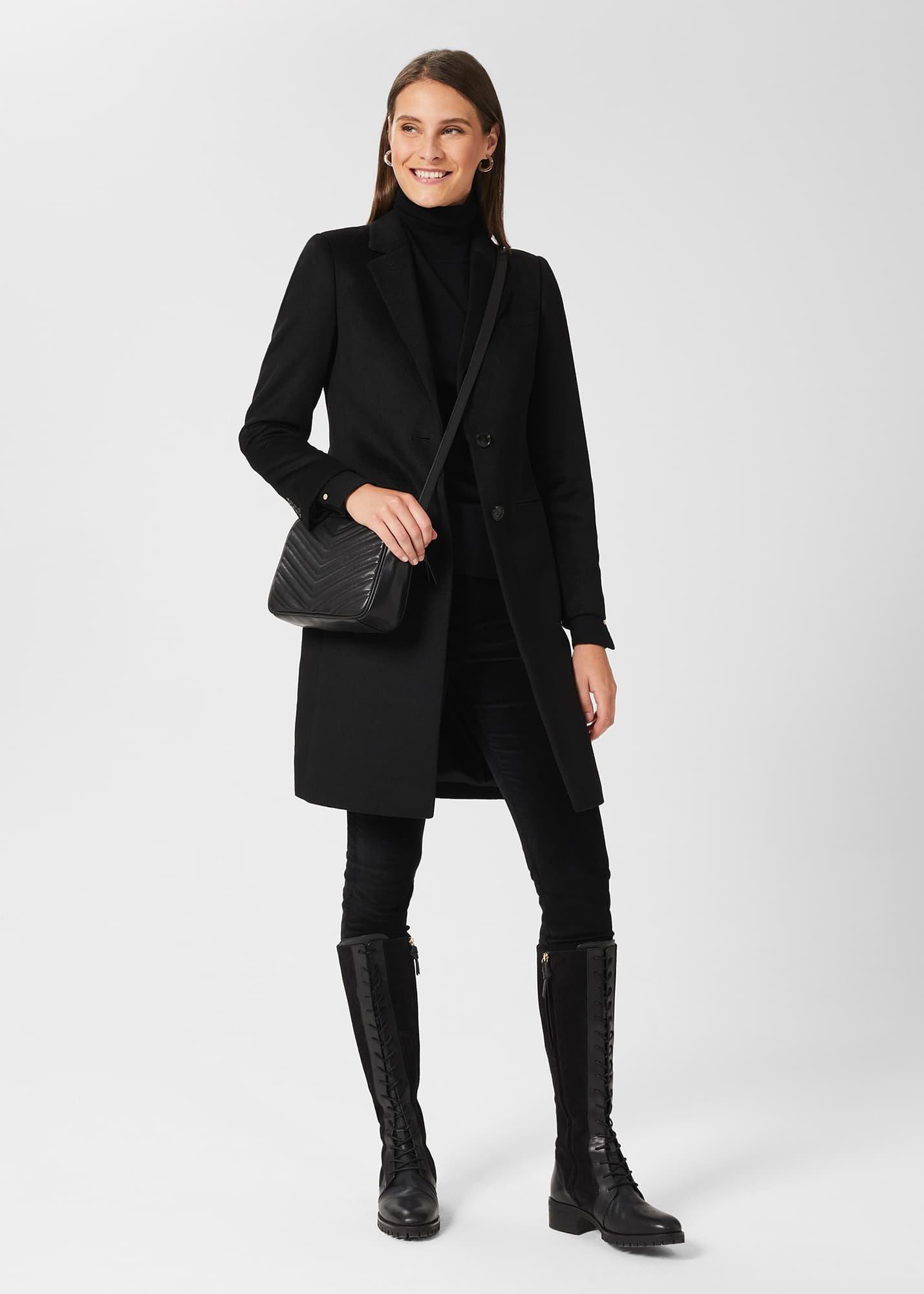 Tilda Wool Coat, Black, hi-res