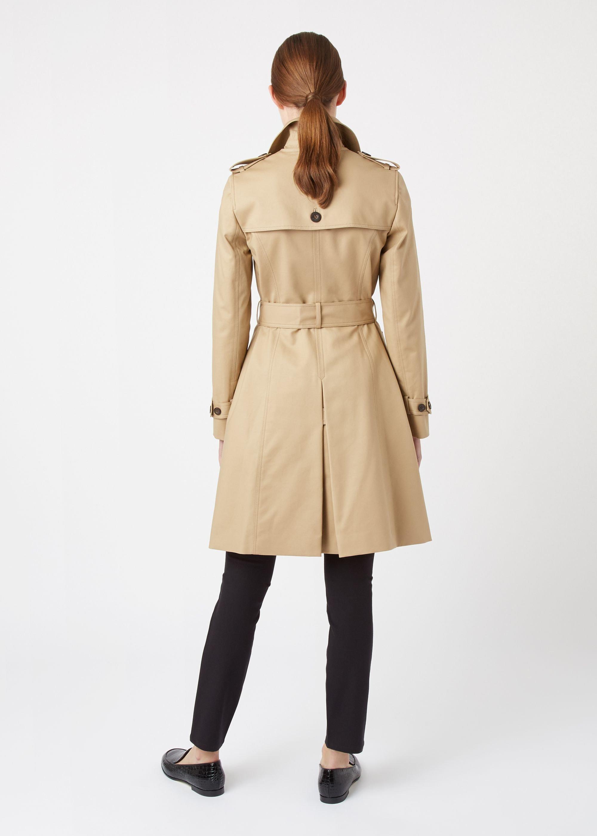 Petite Saskia Water Resistant Trench Coat, Mocha, hi-res
