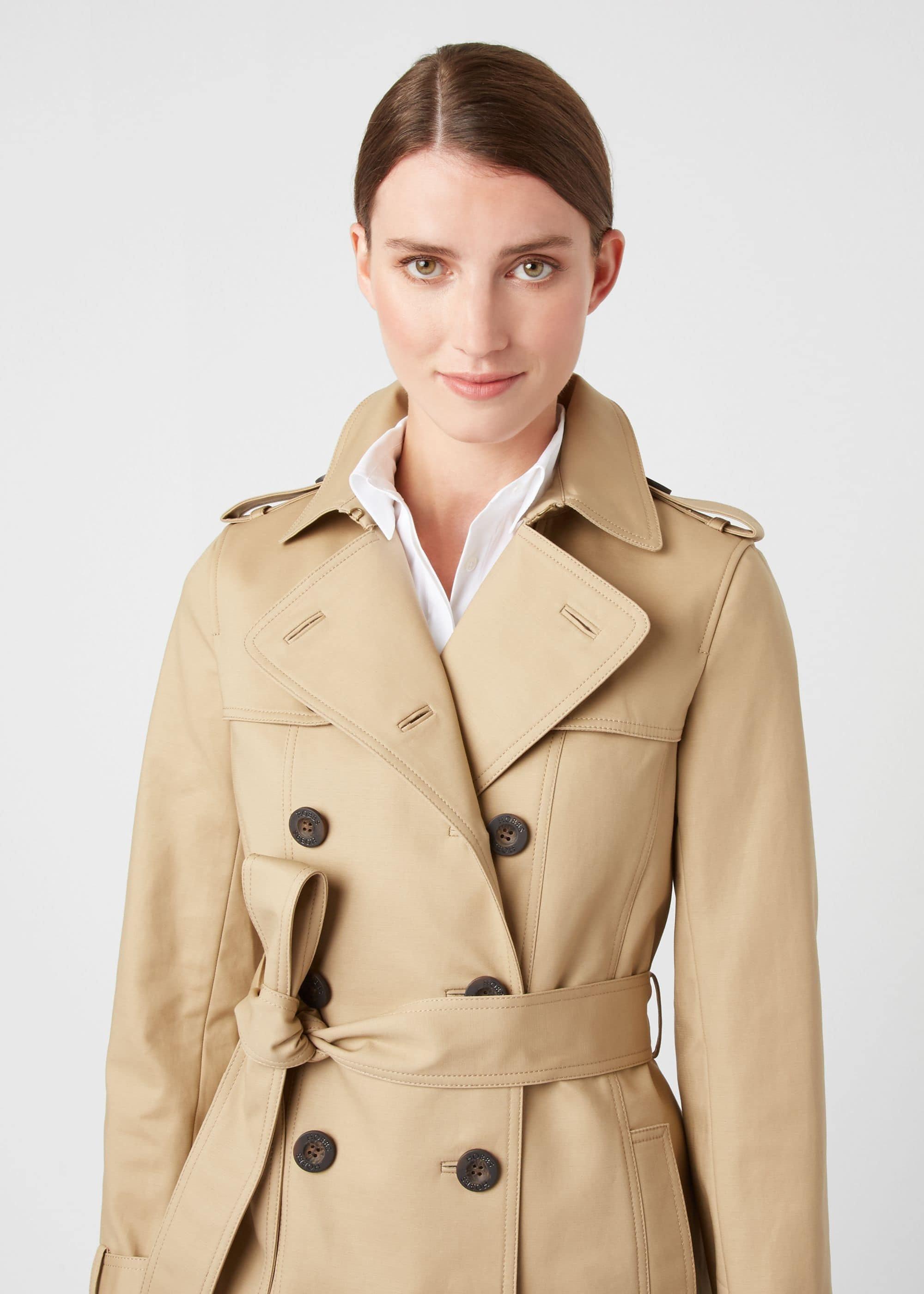 Petite Saskia Water Resistant Trench Coat, Mocha, hi-res