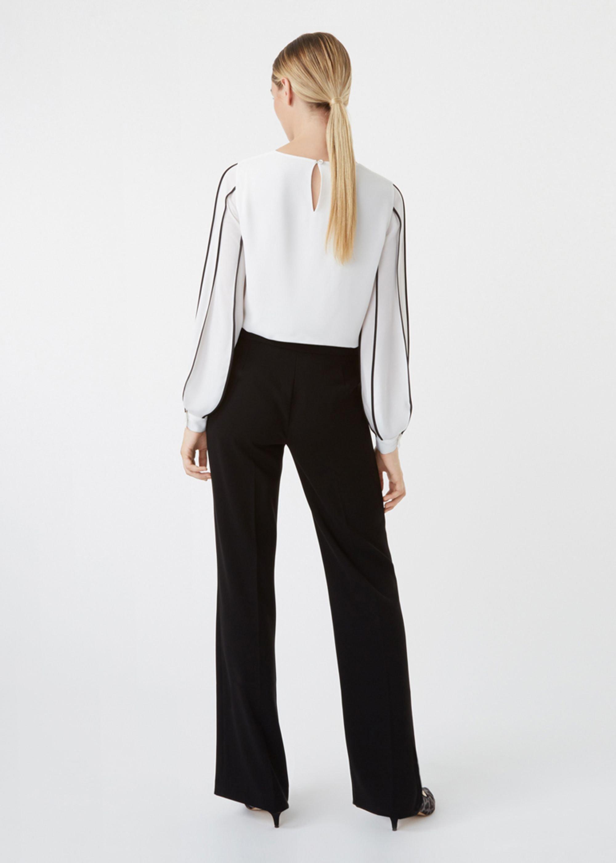 Aisha Blouse, Ivory Black, hi-res