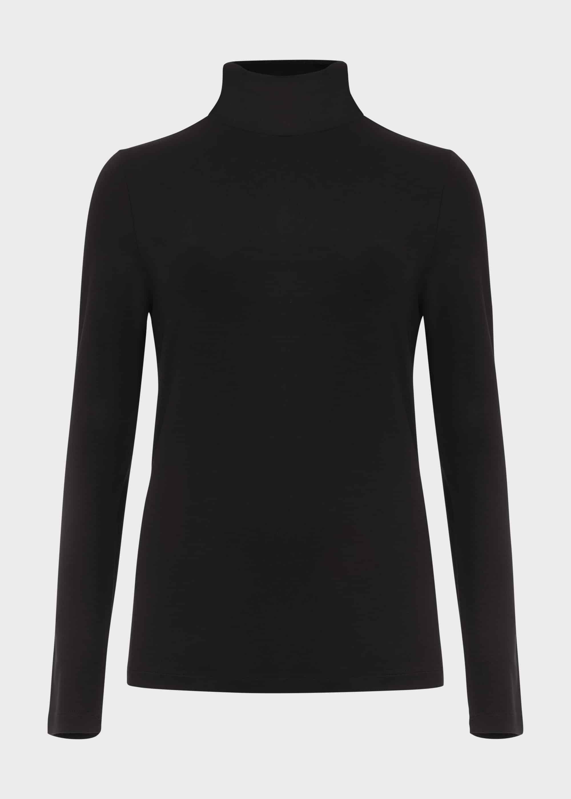Mischa Roll Neck, Black, hi-res