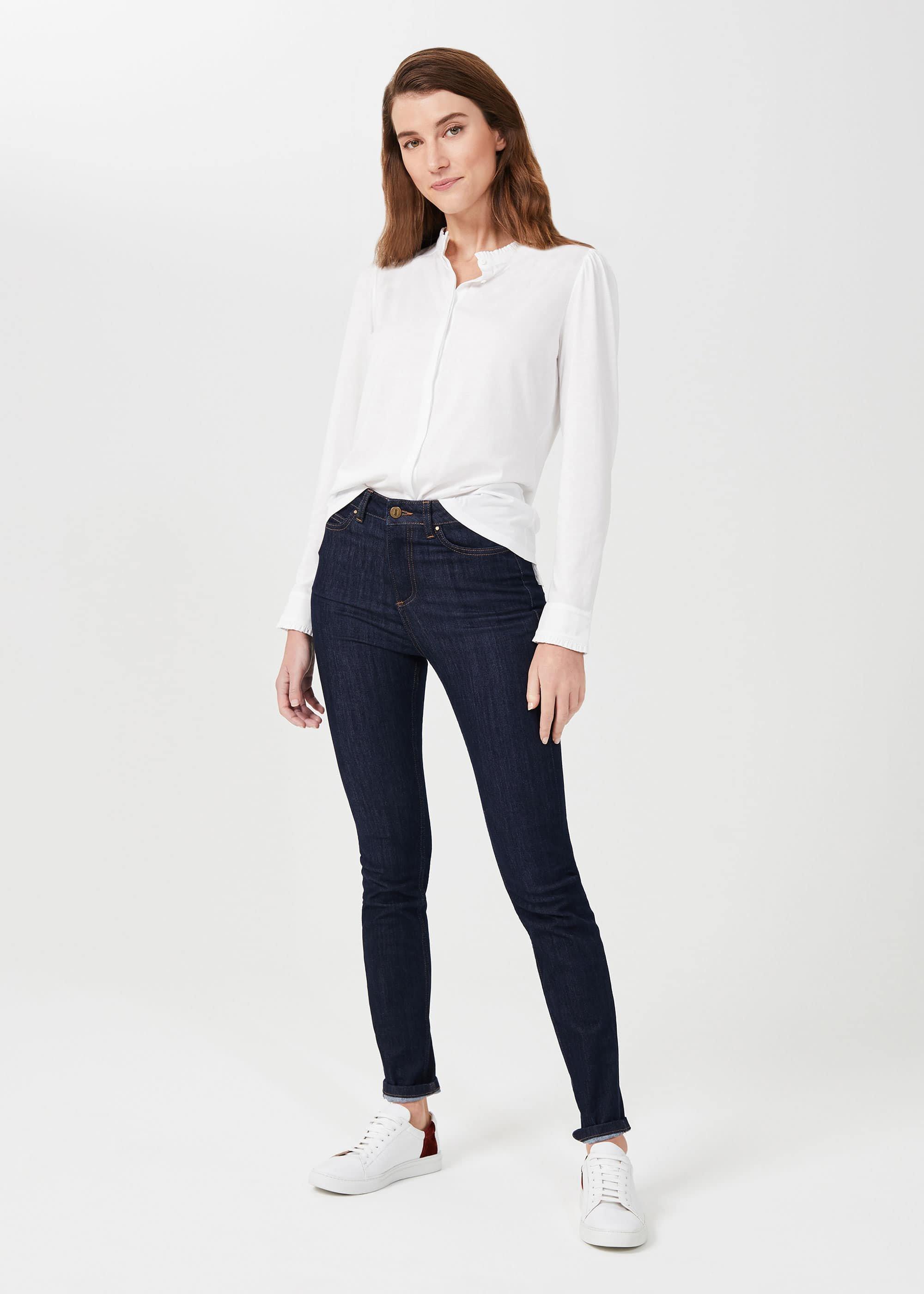Bree Cotton Blend Shirt, Ivory, hi-res