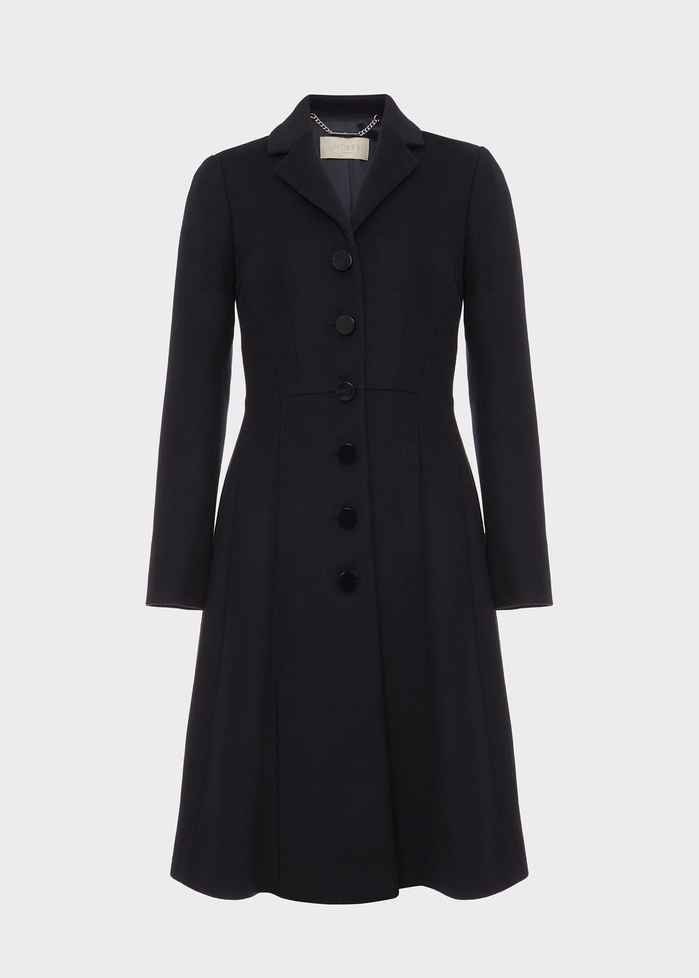 Milly Wool Blend Coat, Navy, hi-res