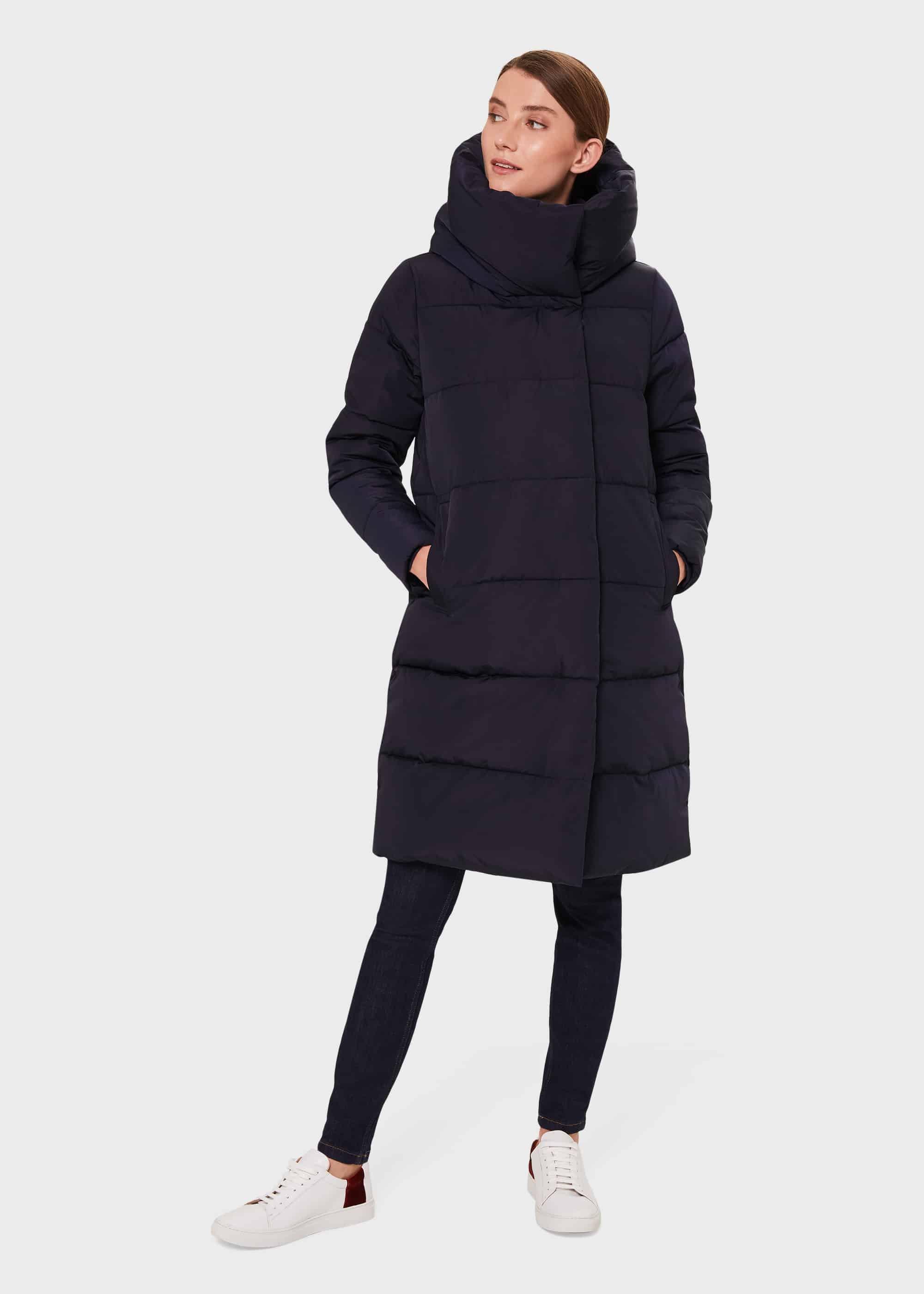 Heather Puffer Jacket With Hood