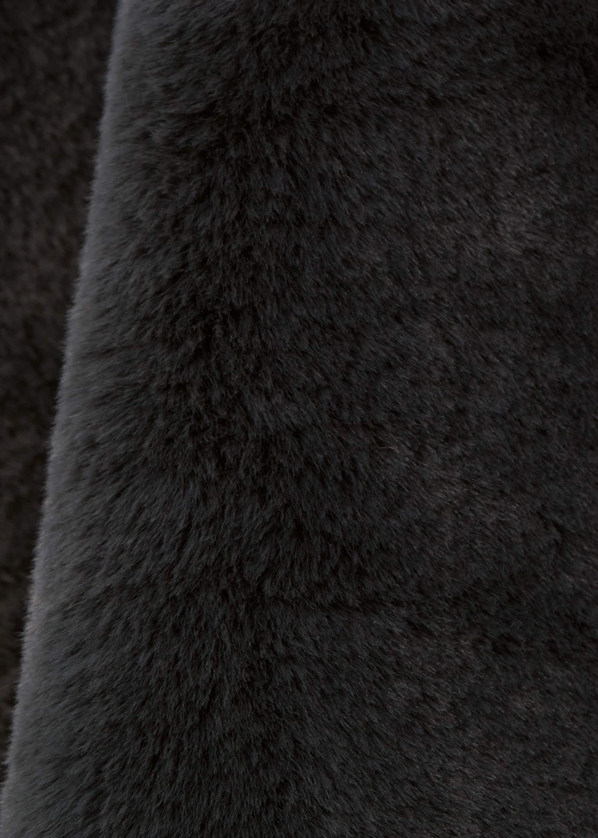 Georgia Faux Fur Collar Coat, Charcoal, hi-res