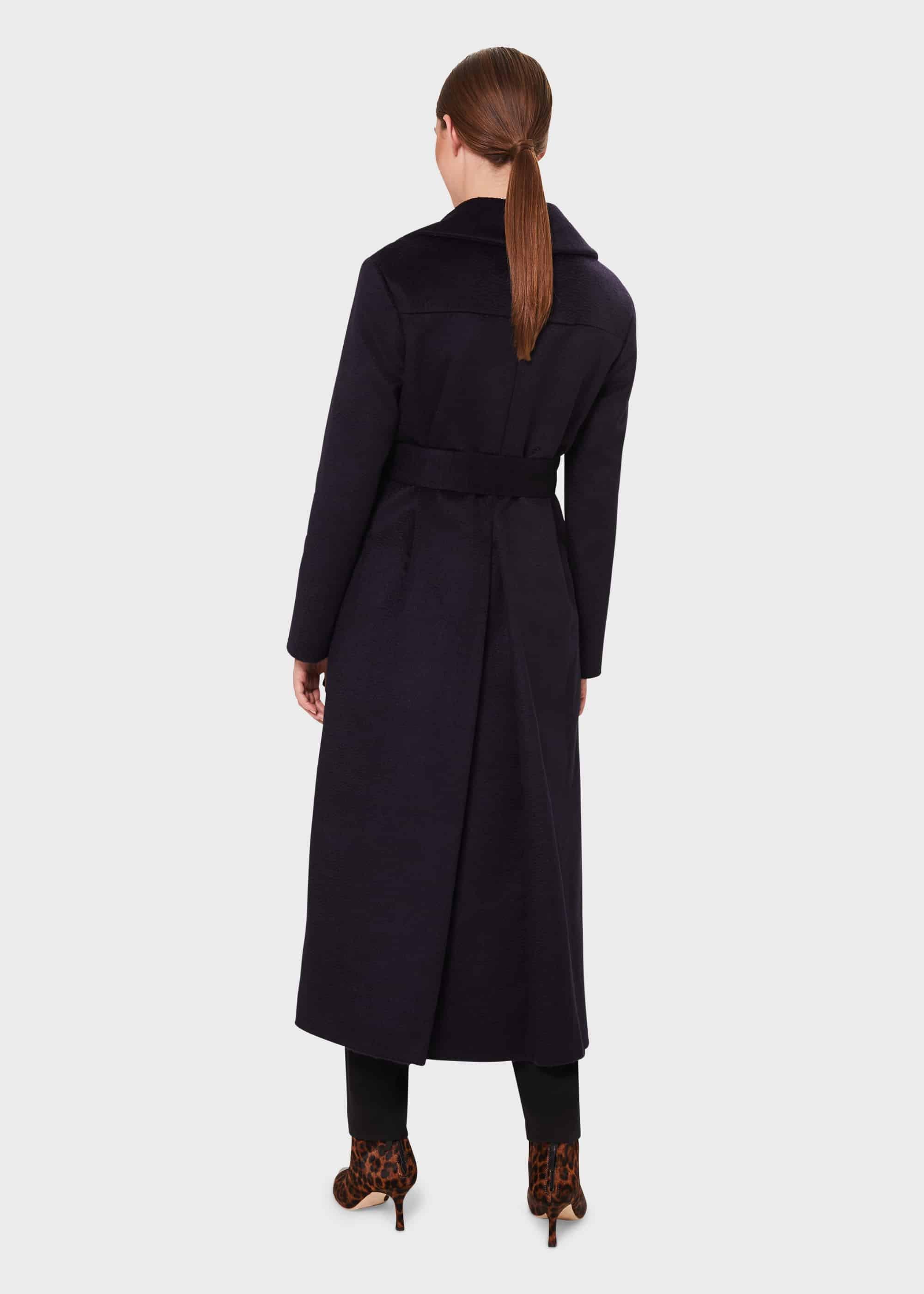 Rene Wrap Coat , Navy, hi-res