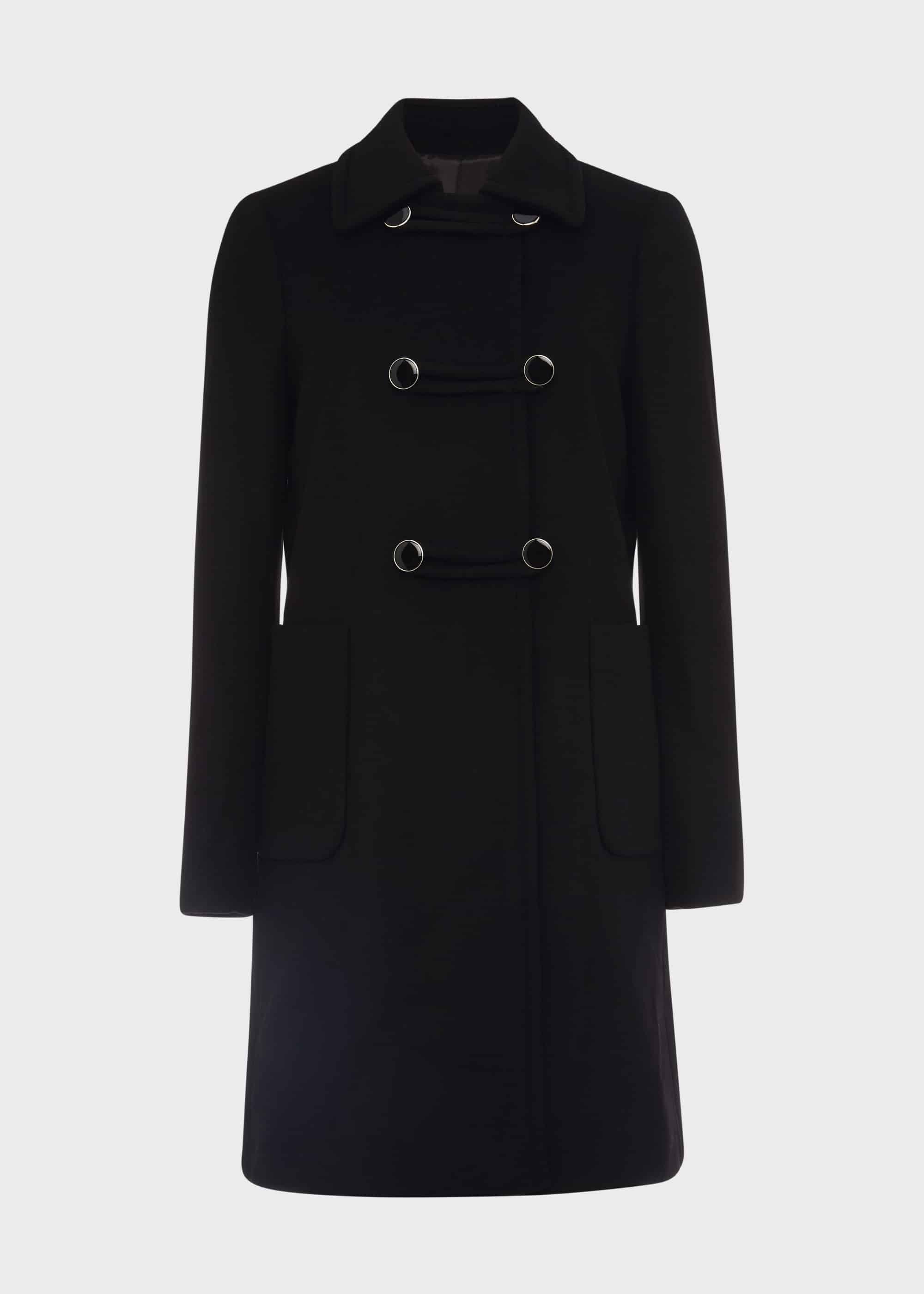 Nuala Wool Blend Coat, Black, hi-res