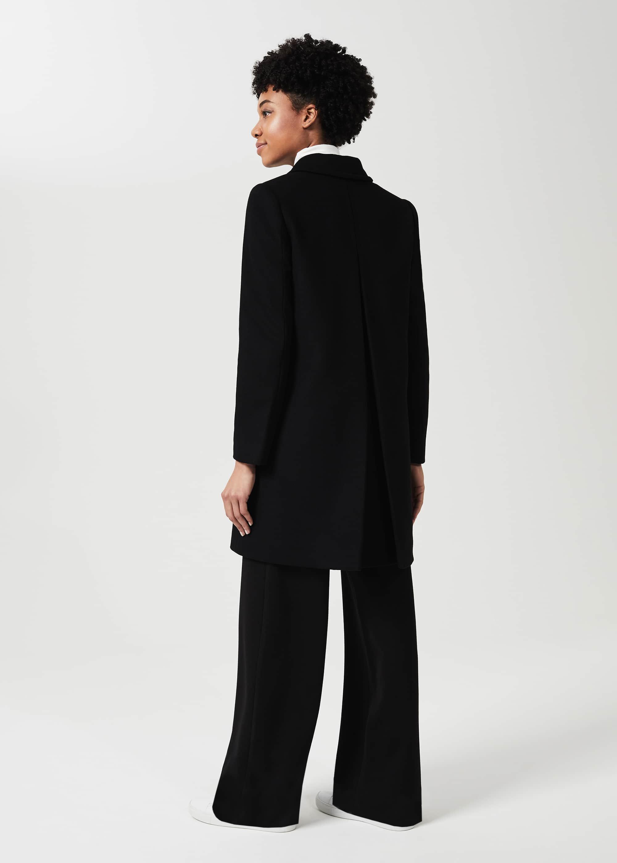 Nuala Wool Blend Coat, Black, hi-res