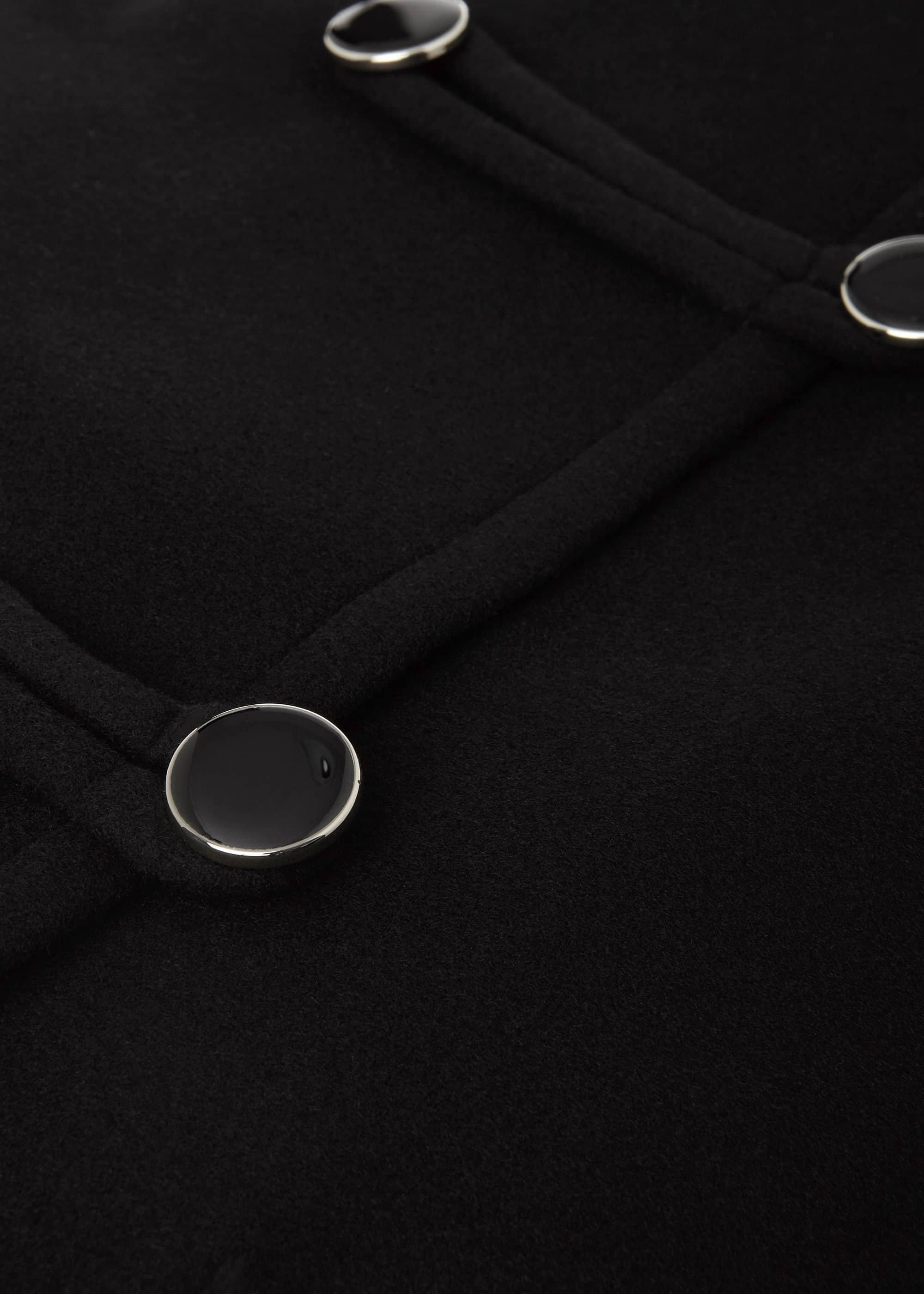 Nuala Wool Blend Coat, Black, hi-res