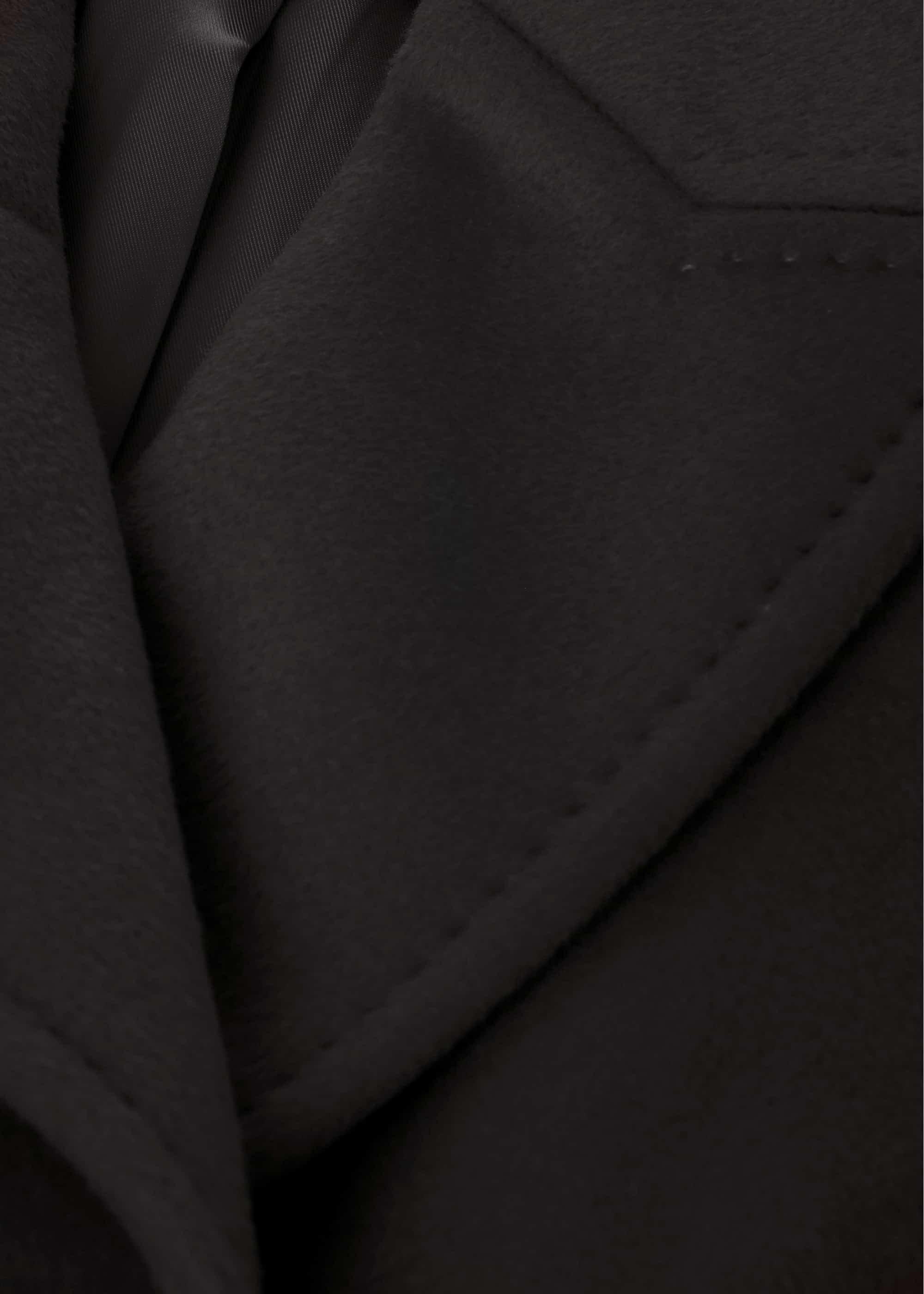 Petite Olivia Wool Wrap Coat, Black, hi-res