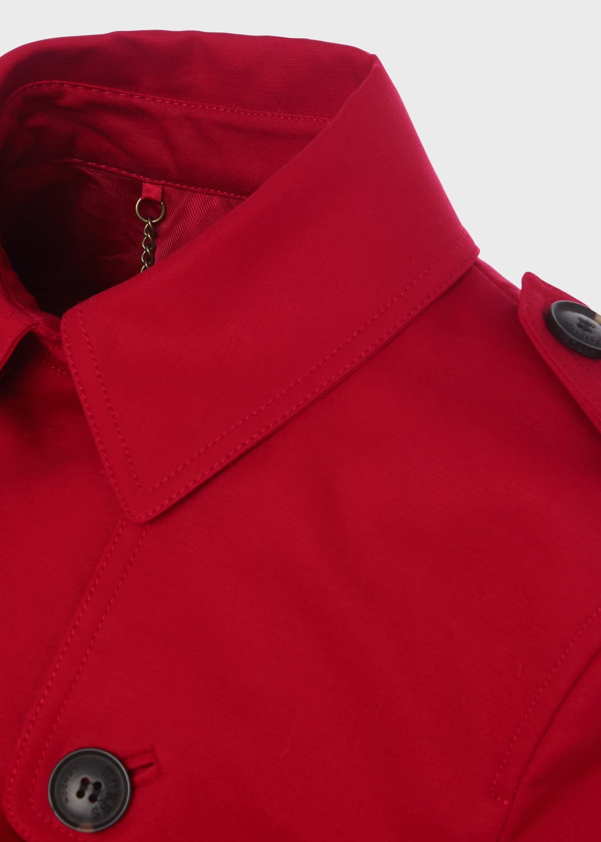 Saskia Water Resistant Trench Coat, Red, hi-res