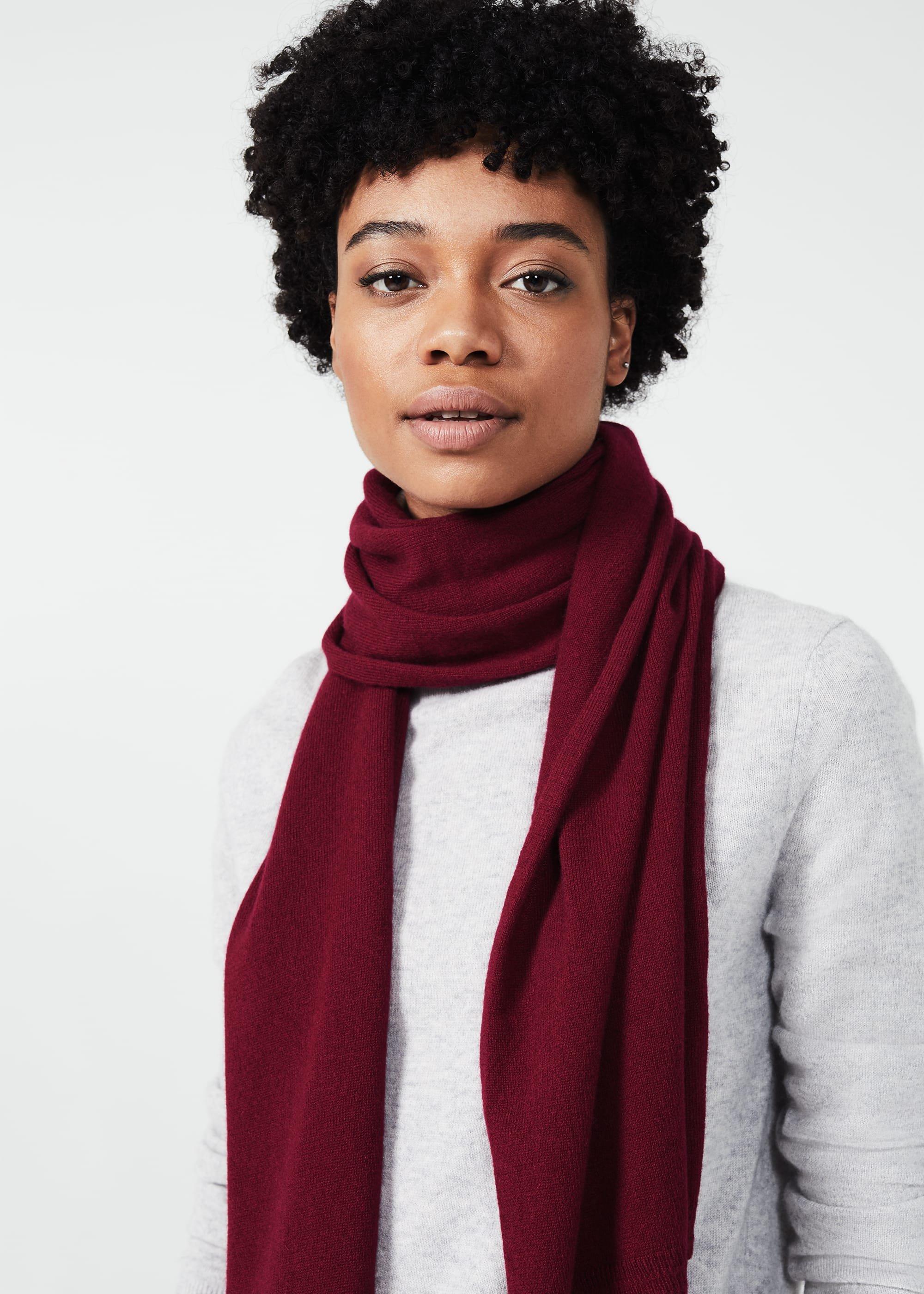 Mabel Cashmere Scarf,  Dark Raspberry, hi-res