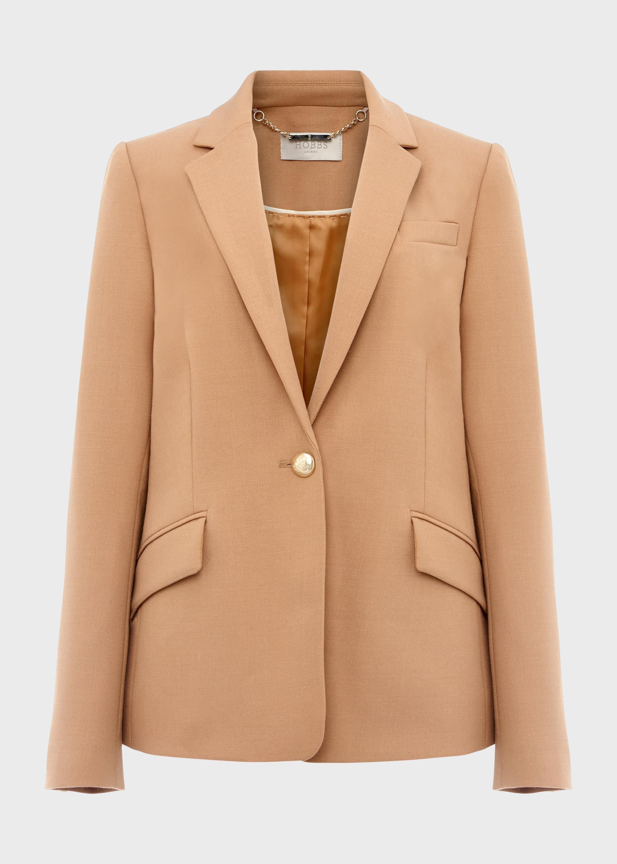 Laurel Wool Blend Blazer, Camel, hi-res