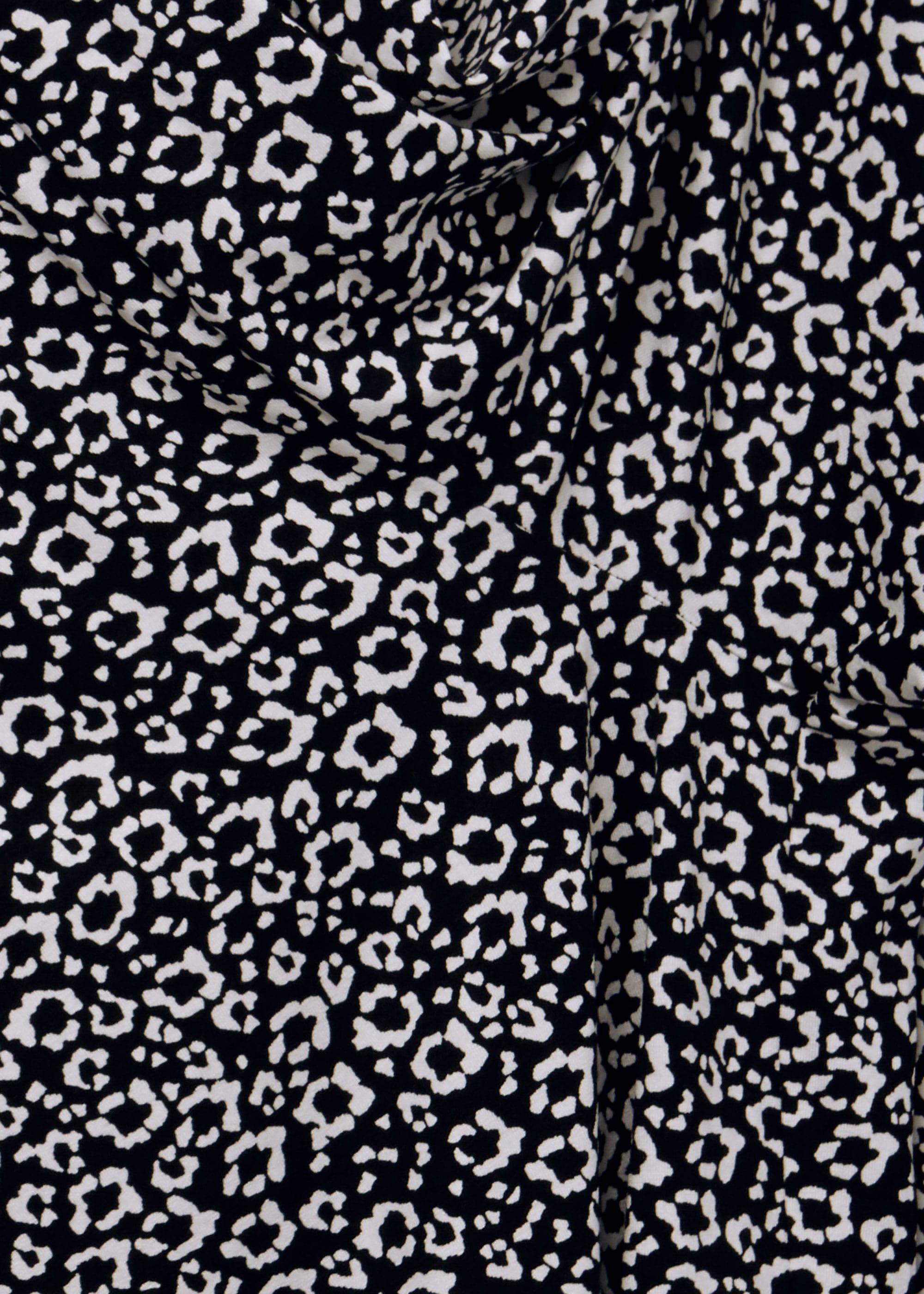 Darcie Jersey Animal Cropped Jumpsuit, Black Ivory, hi-res