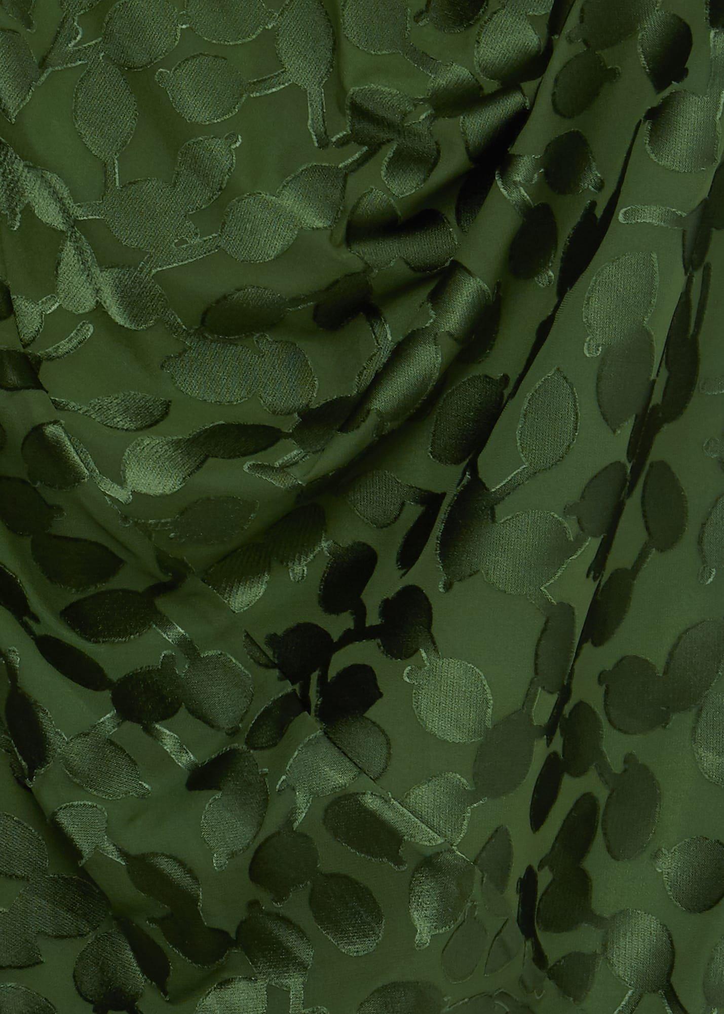 Adaline Jacquard Fit And Flare Dress, Fern Green, hi-res