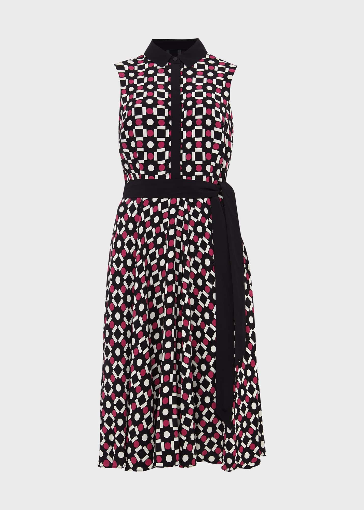 Belinda Dress, Navy Multi, hi-res