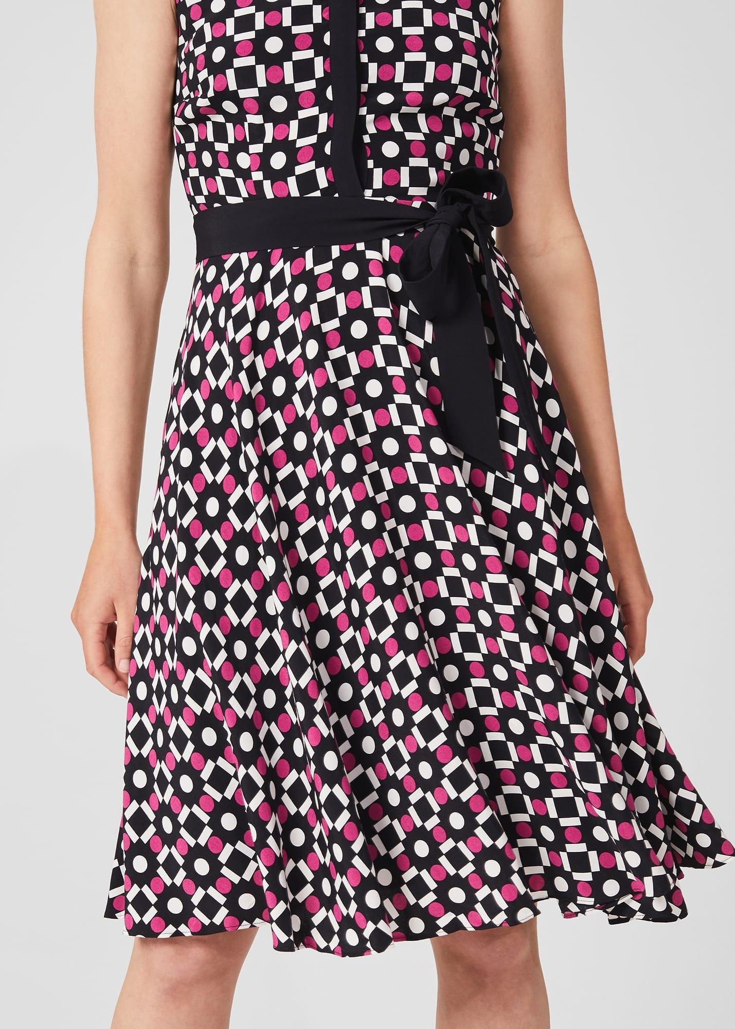 Belinda Dress, Navy Multi, hi-res