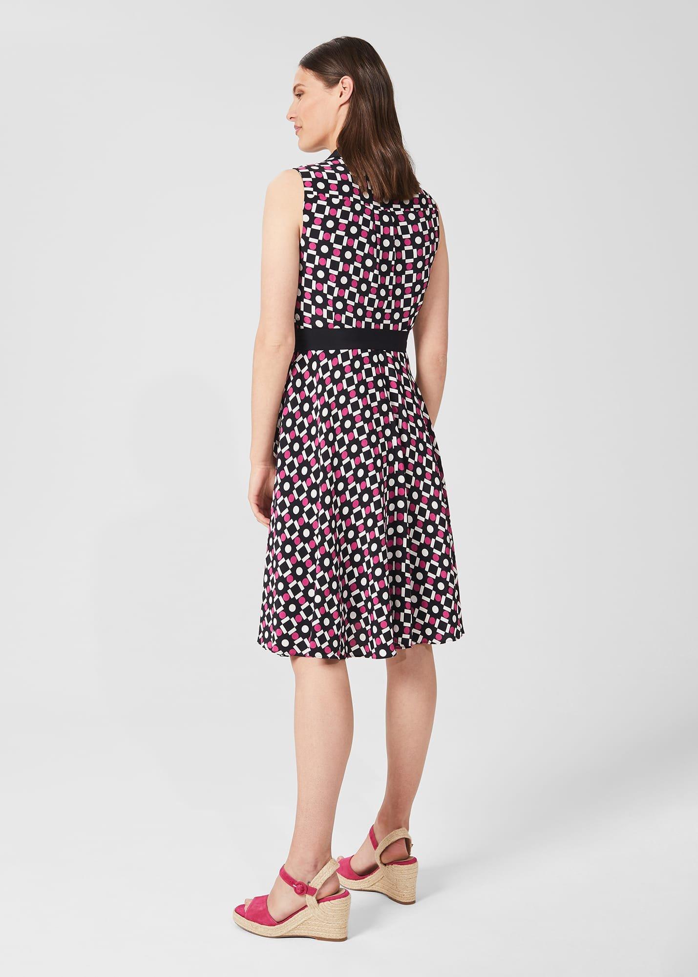 Belinda Dress, Navy Multi, hi-res
