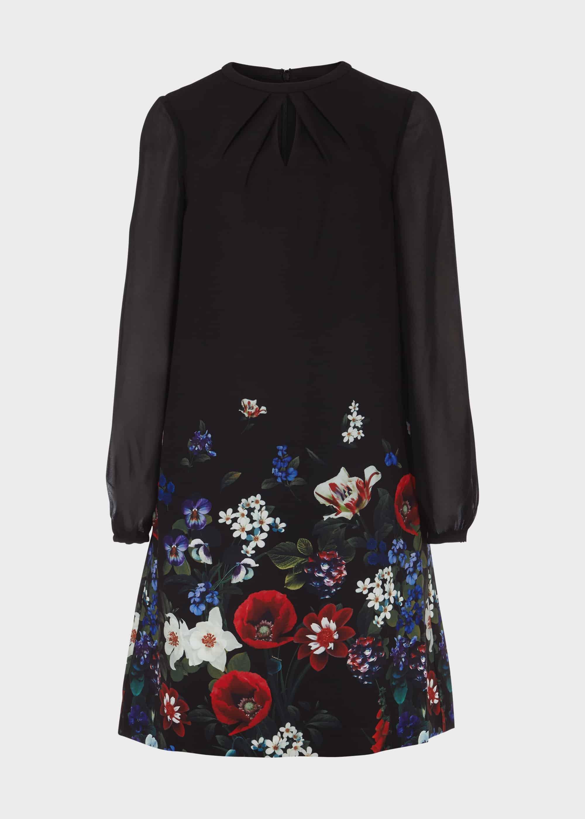 Aura Printed Dress, Black Multi, hi-res