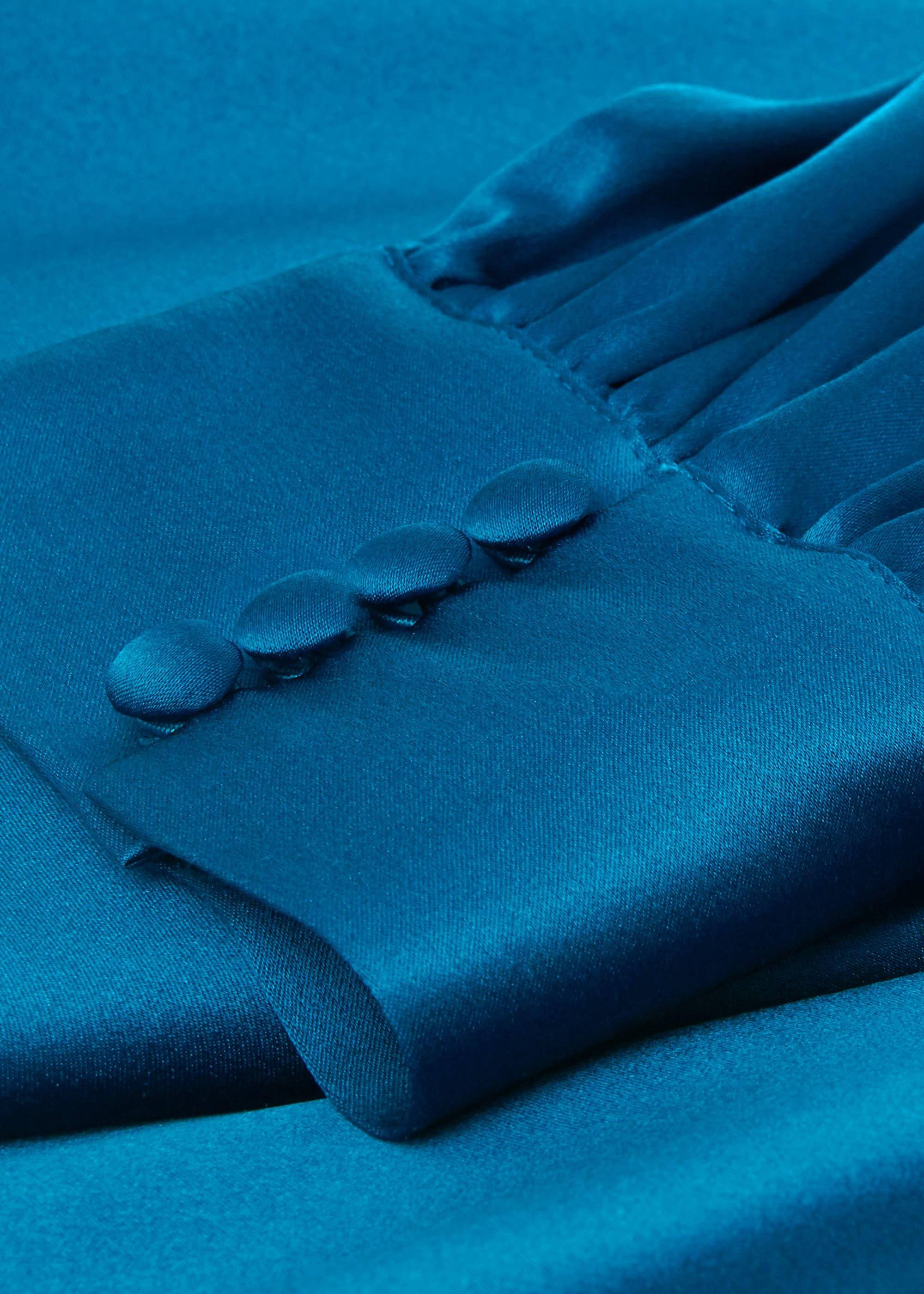 Haisley Silk Dress, Kingfisher Blue, hi-res