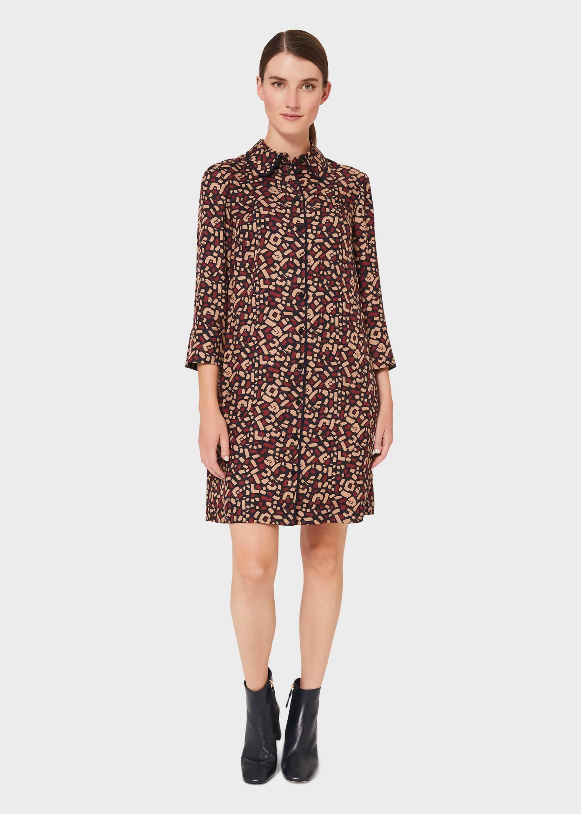 Aubery Dress, Navy Cml Merlot, hi-res