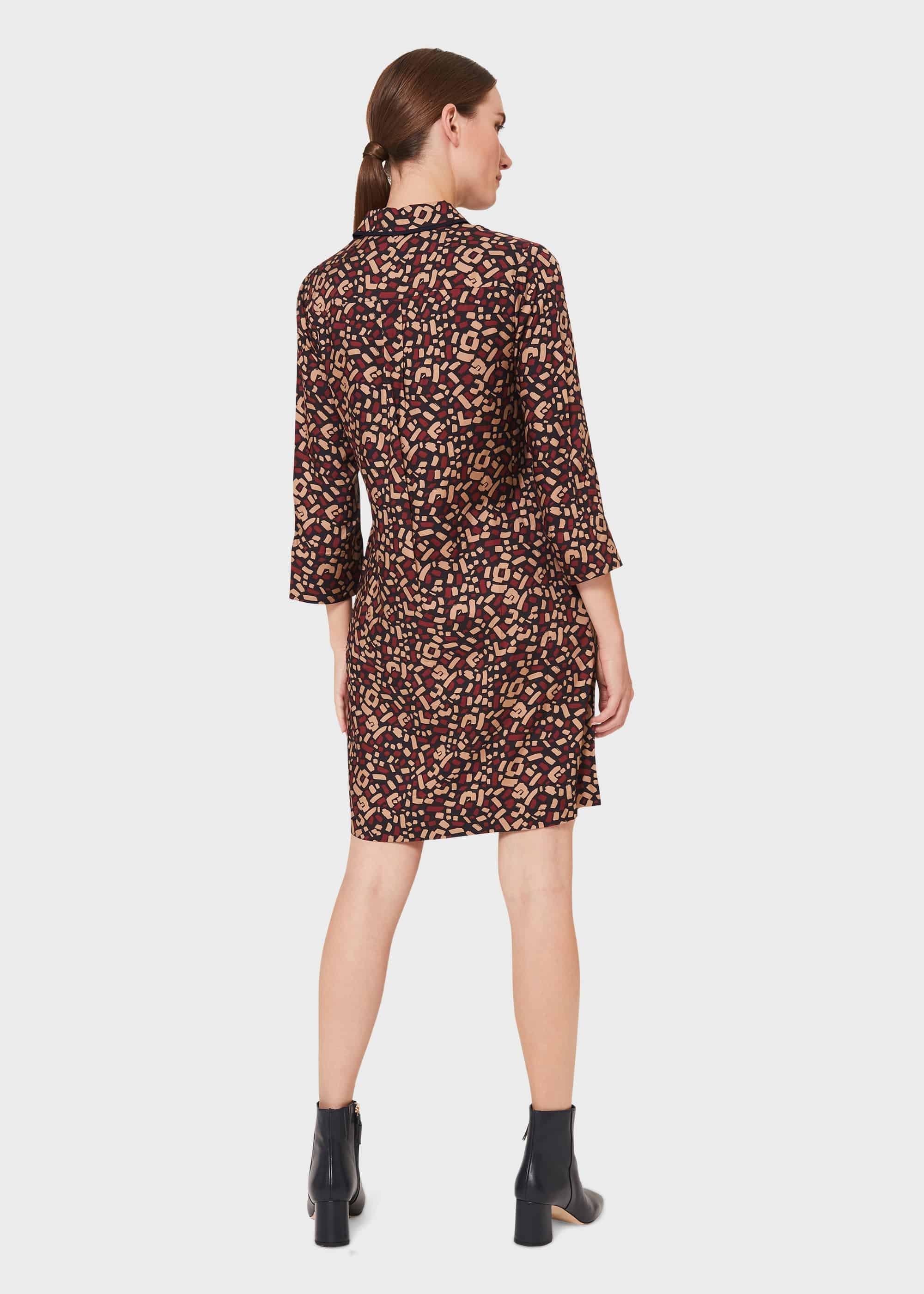 Aubery Dress, Navy Cml Merlot, hi-res