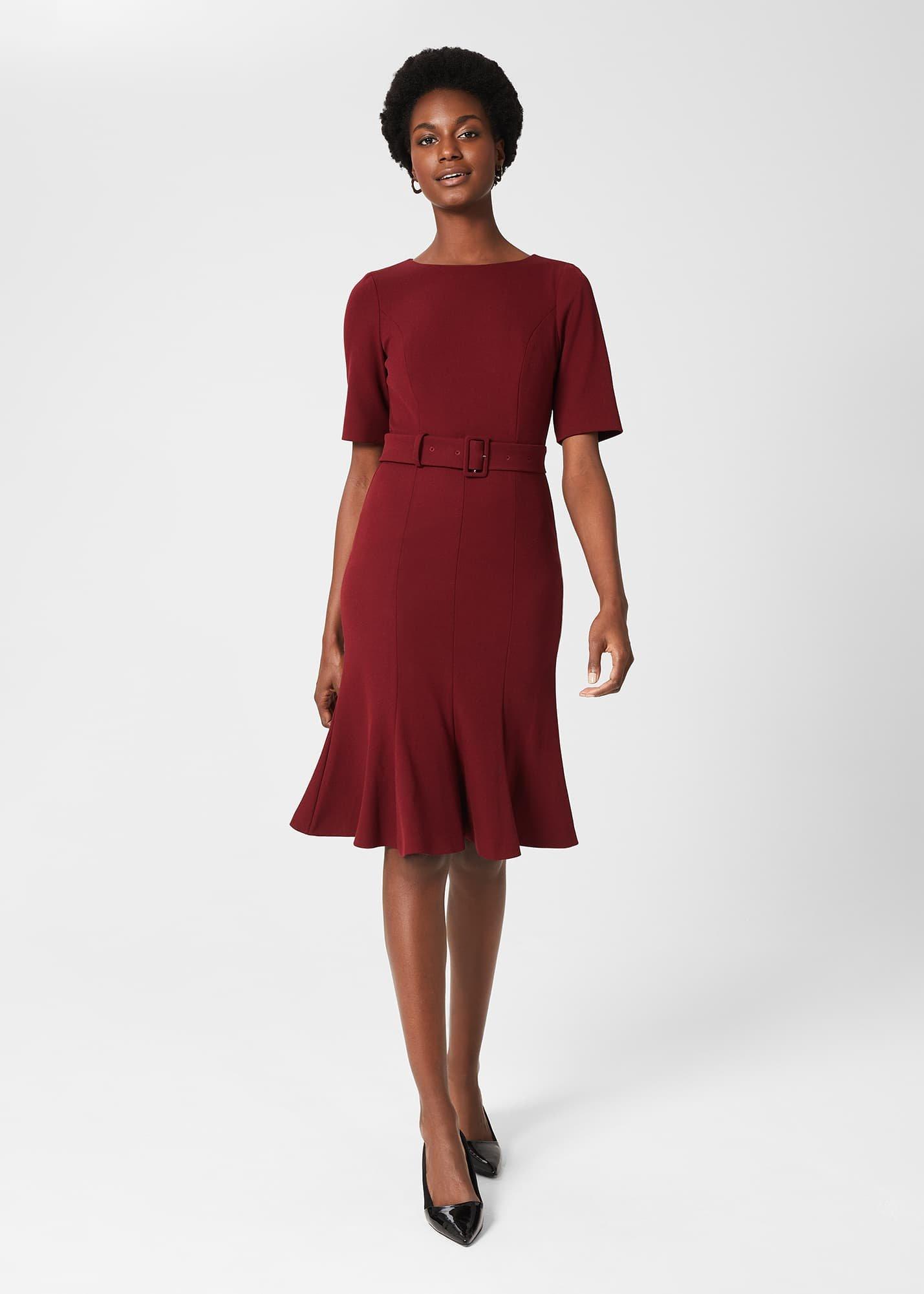 Bria Dress, Merlot, hi-res