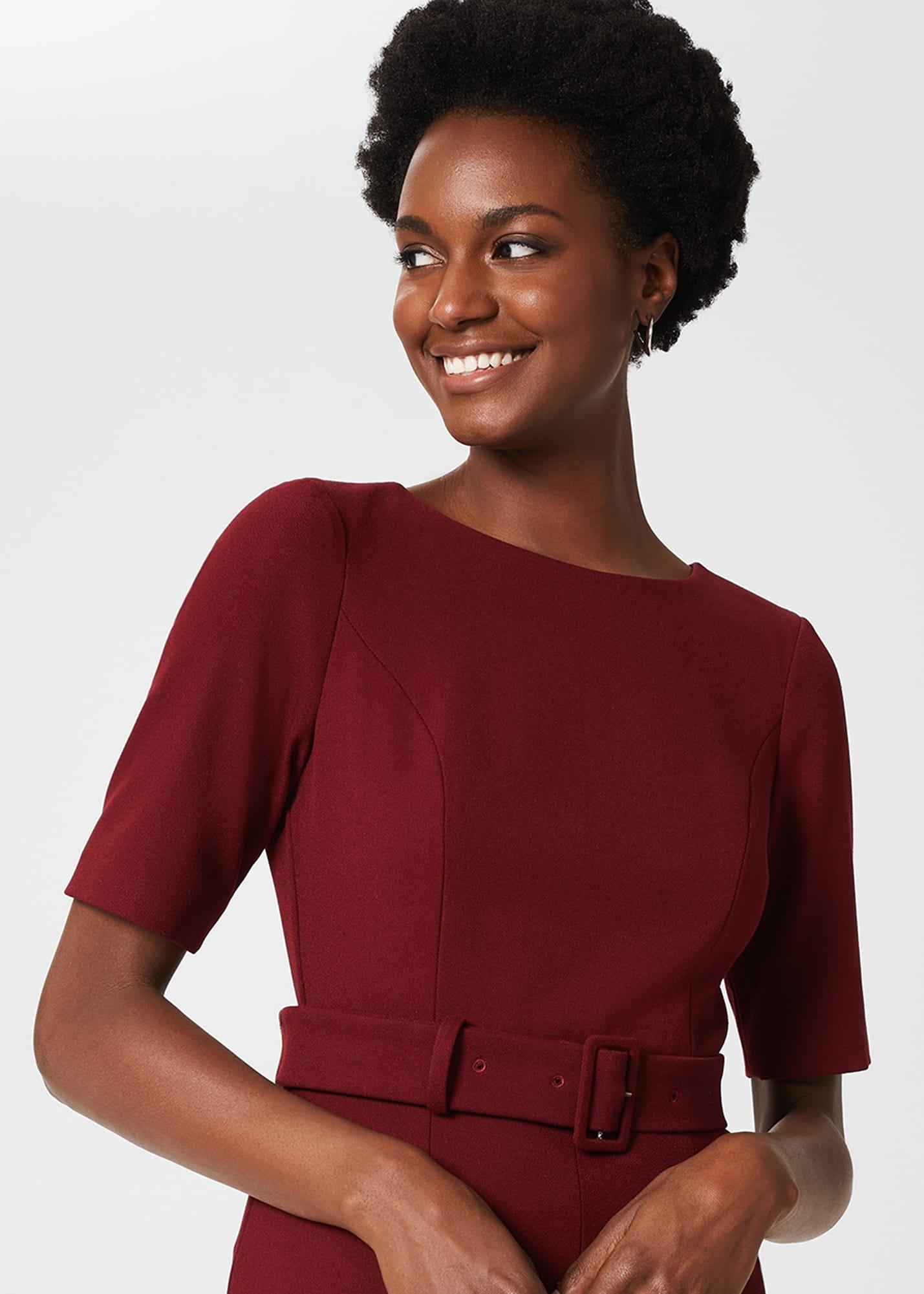 Bria Dress, Merlot, hi-res