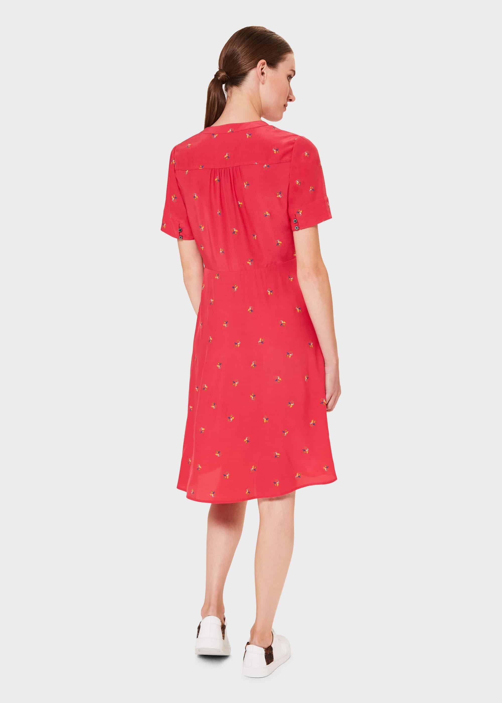 Jayde Floral Fit And Flare Dress, Red Multi, hi-res