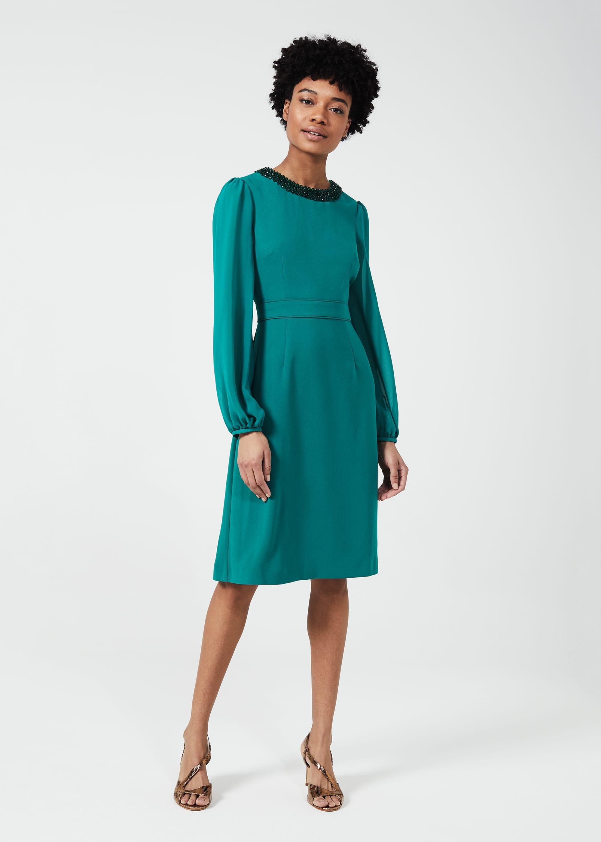 Jada Beaded Dress, Jade, hi-res
